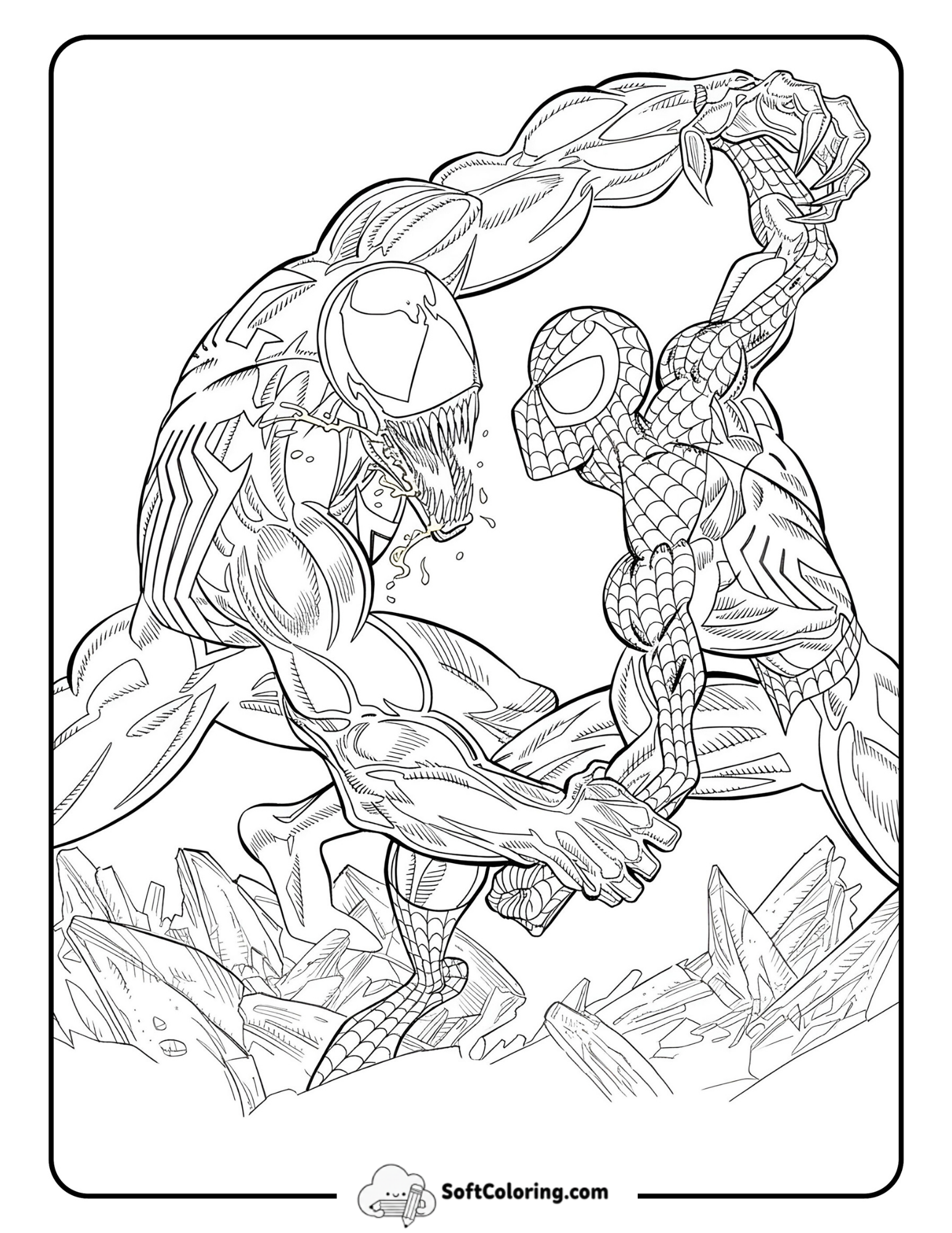 Spider-Man And Venom Clash In A Fierce Battle