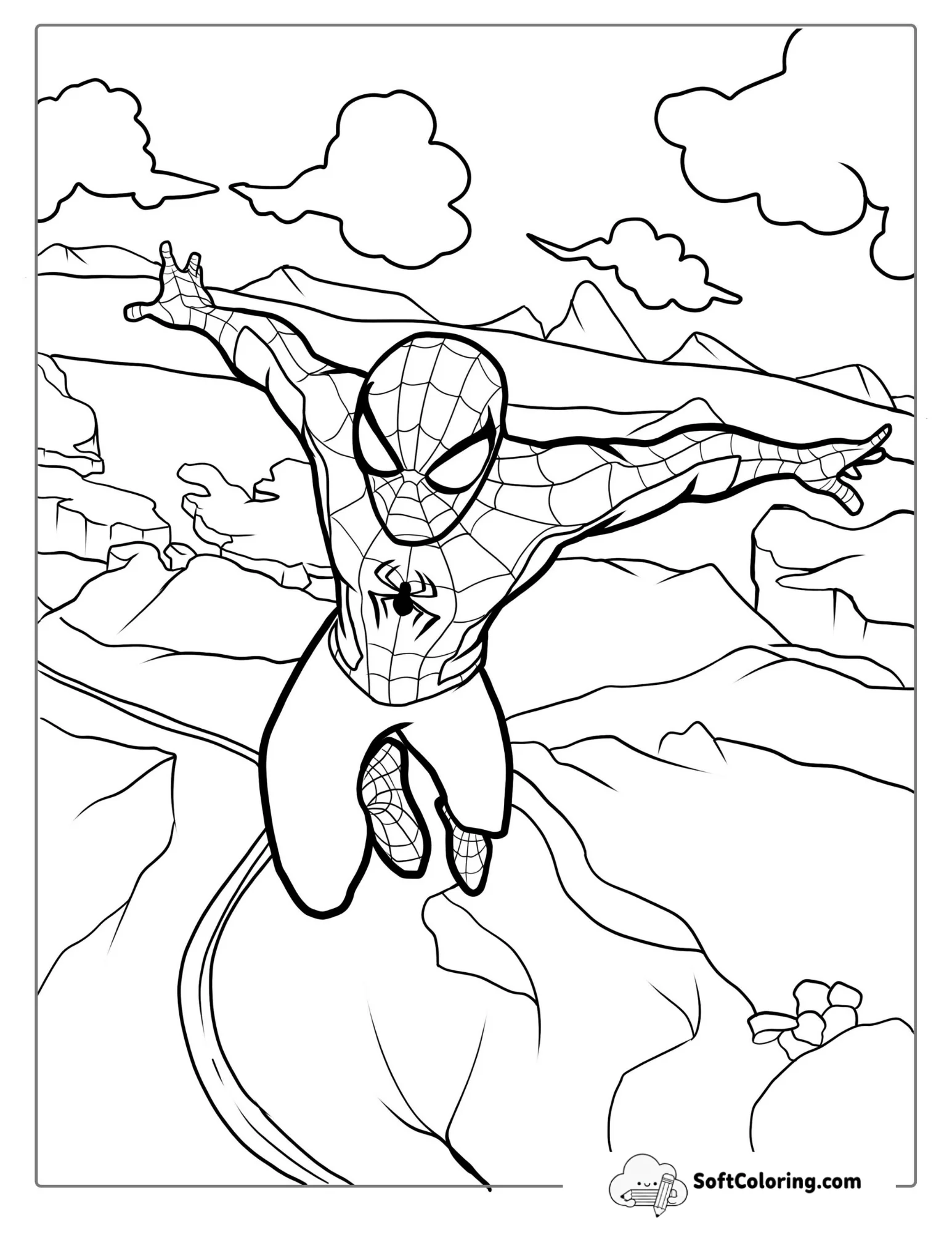 Spider-Man Fortnite Coloring Page