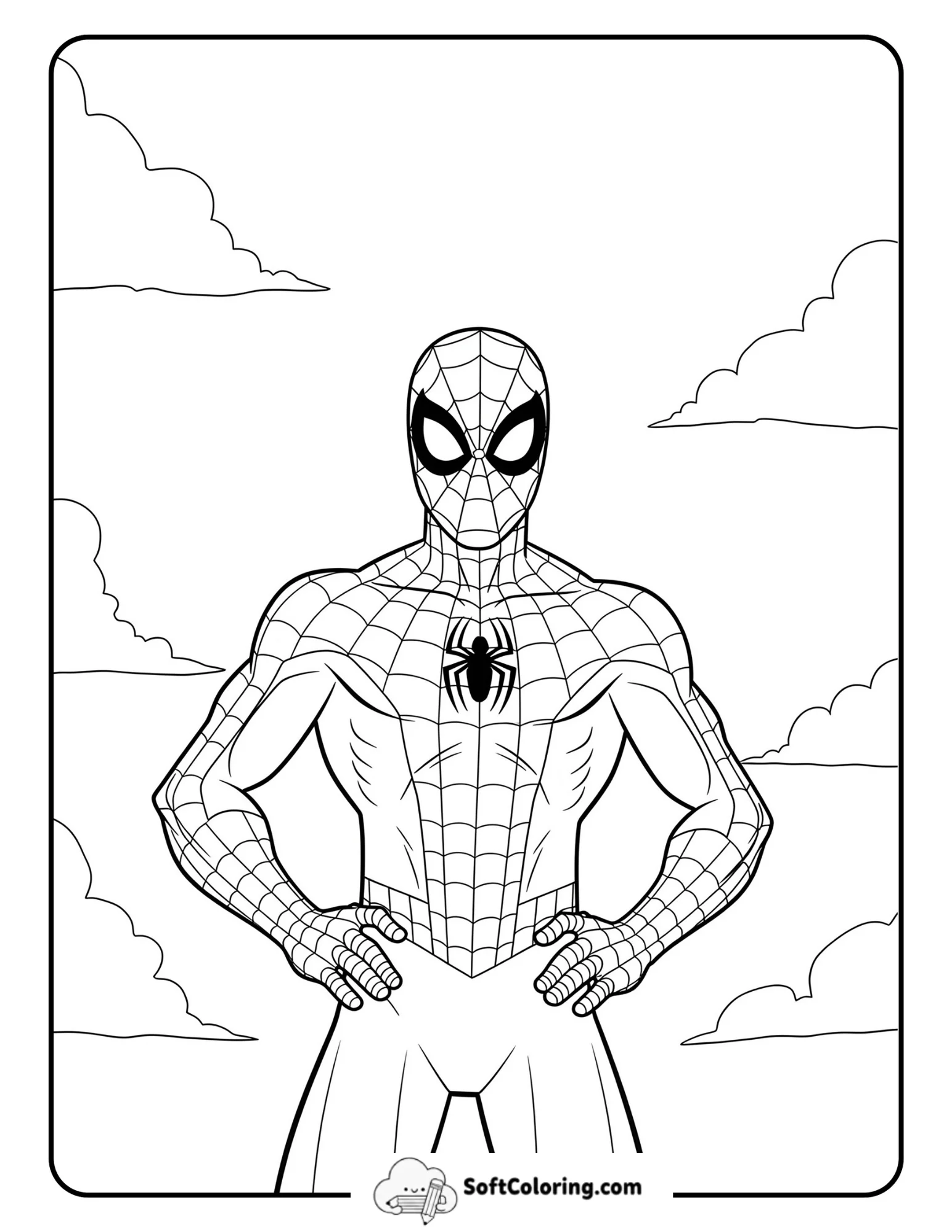 Superhero Stance With Spider-Man Standing Proud.