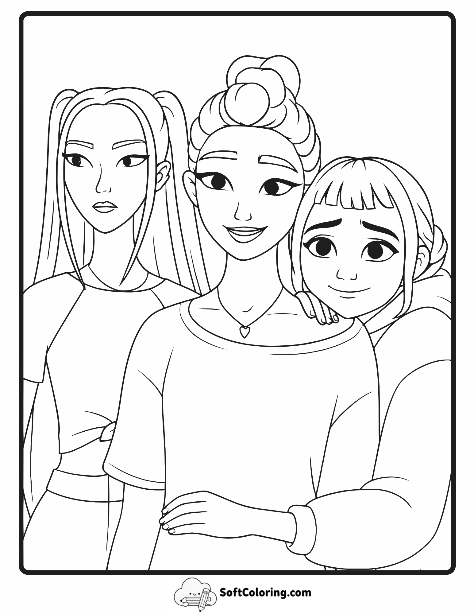 Three Friends Casual Portrait
