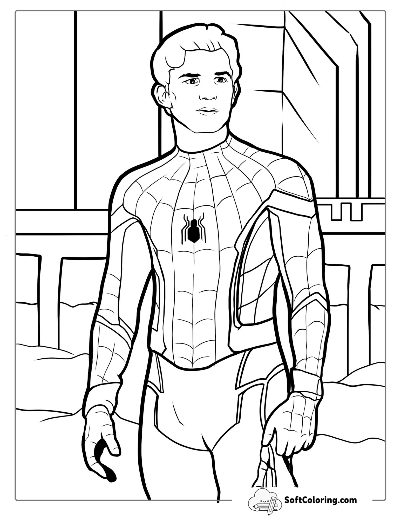 Tom Holland As Peter Parker To Color