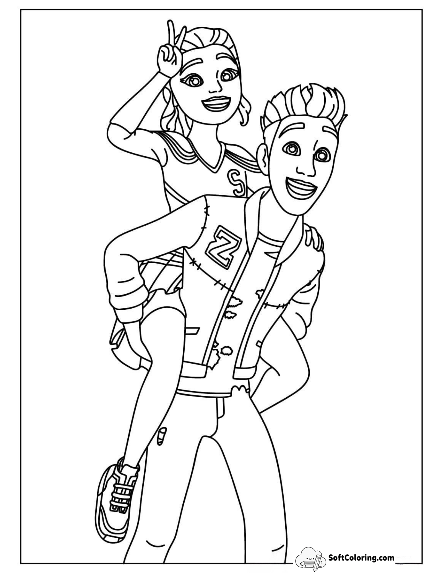 Zed Giving Addison Piggyback Ride