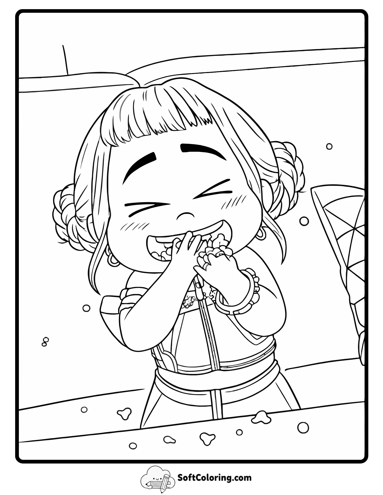 Zoey Chibi Huntrix Eating Snack