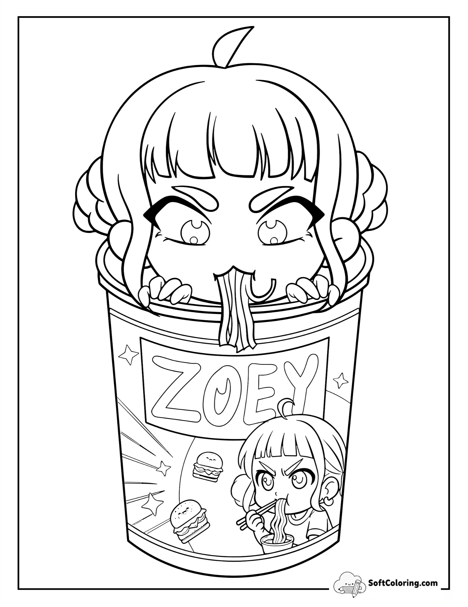 Zoey Eating Ramen Noodles