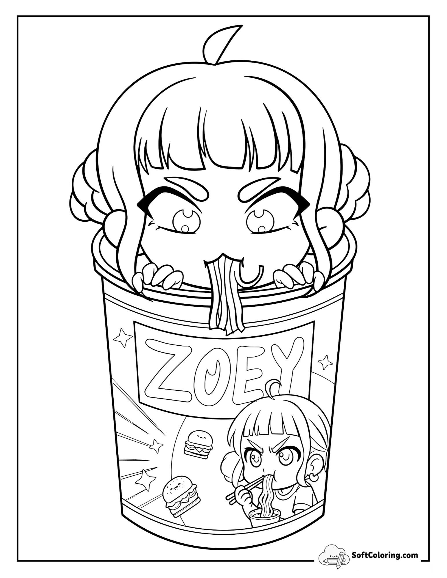 Zoey Eating Ramen Noodles