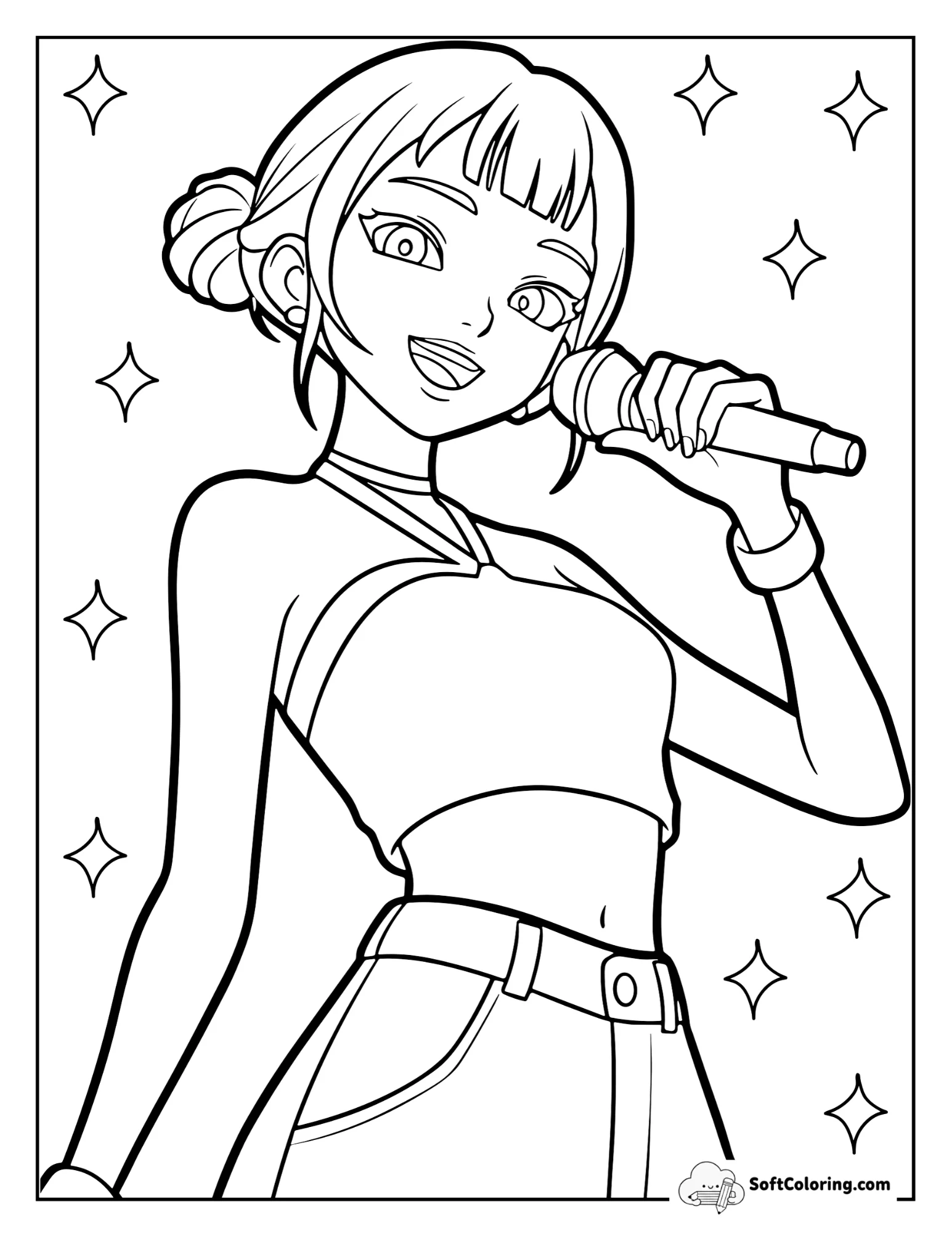 Zoey Singing: Dazzling Kpop Idol Stage Performance Art Design
