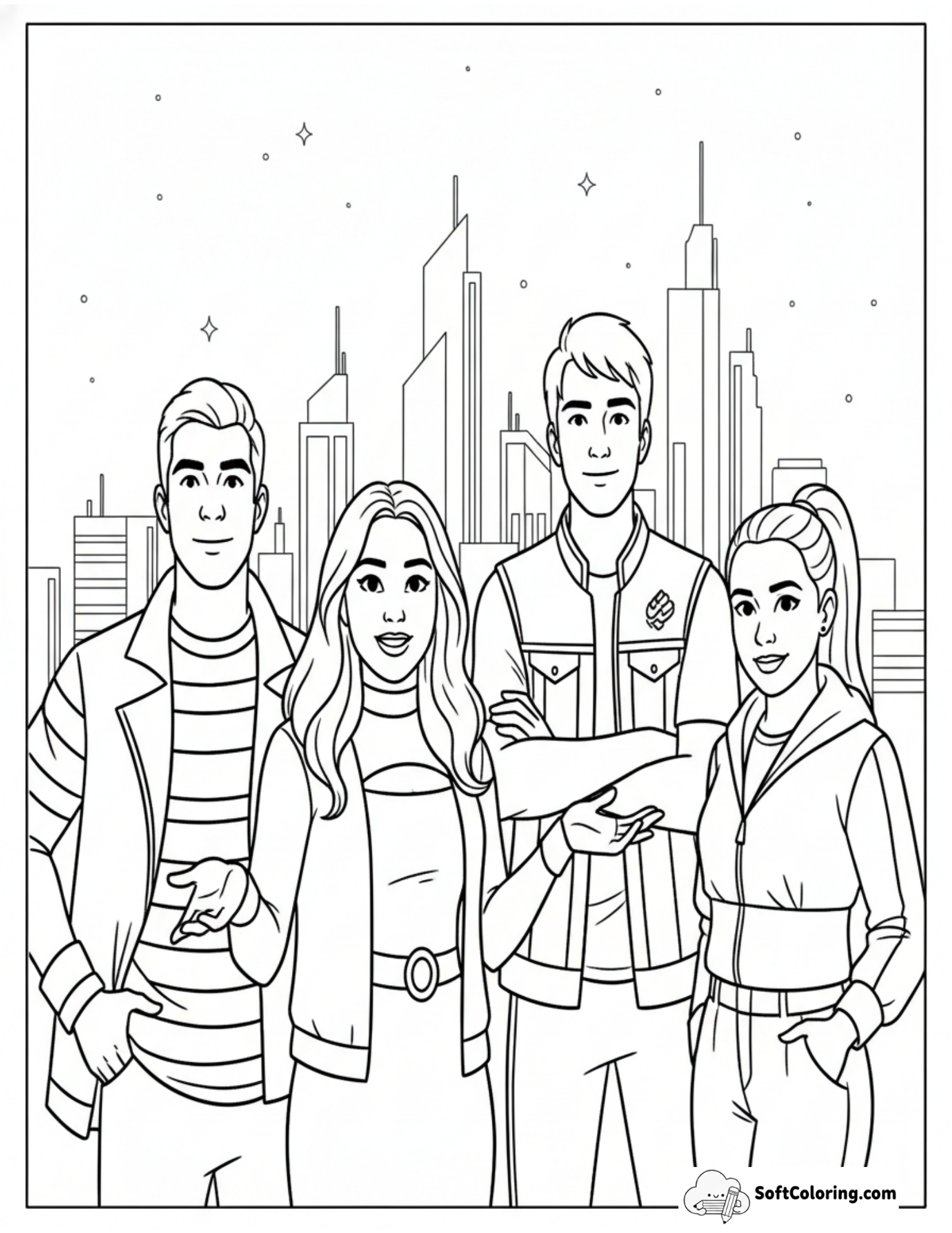 Seabrook Squad Group Photo In Front Of City Skyline