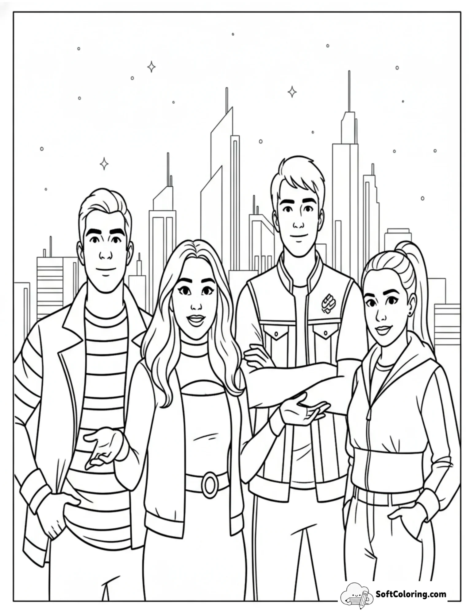 Seabrook Squad Group Photo In Front Of City Skyline