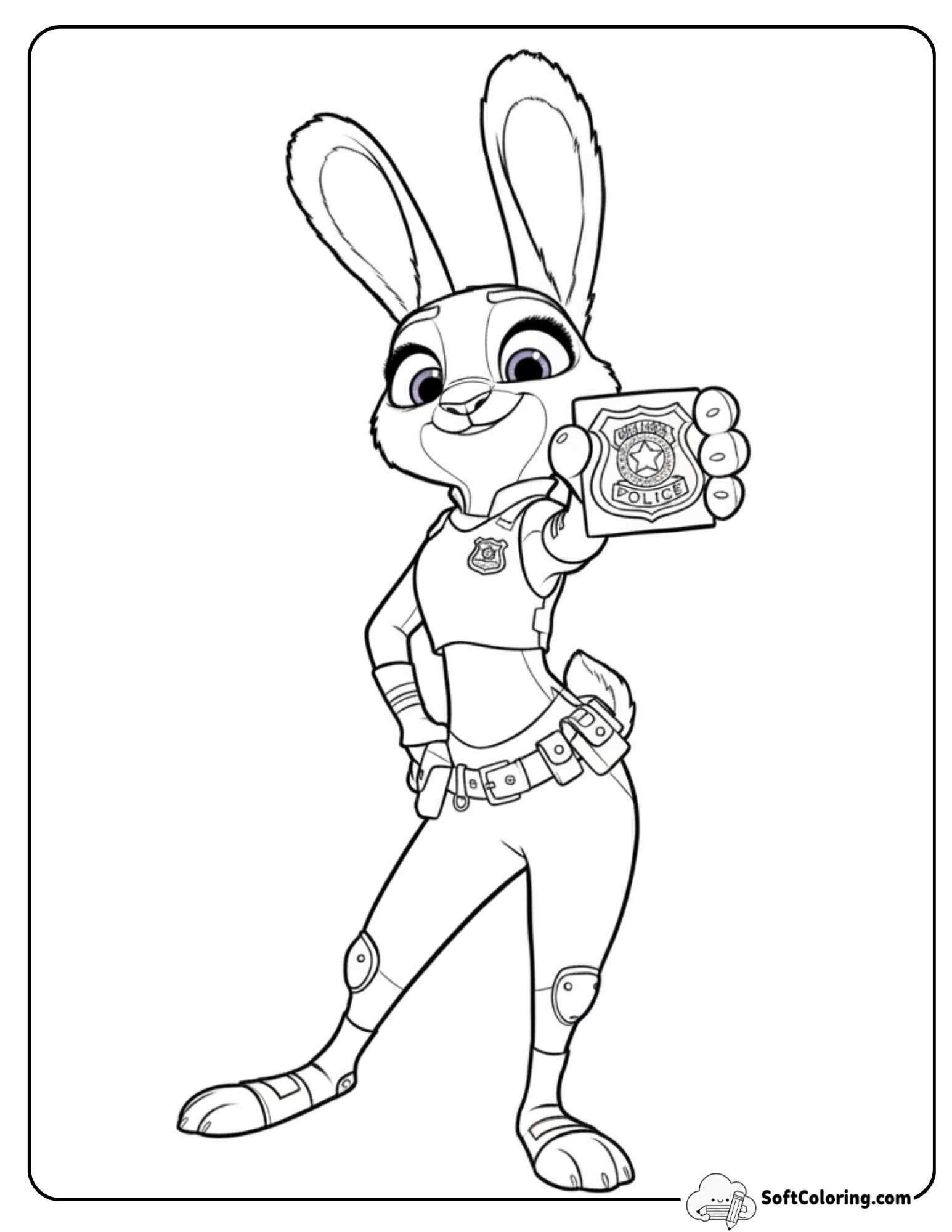 Officer Judy Hopps Showing Police Badge