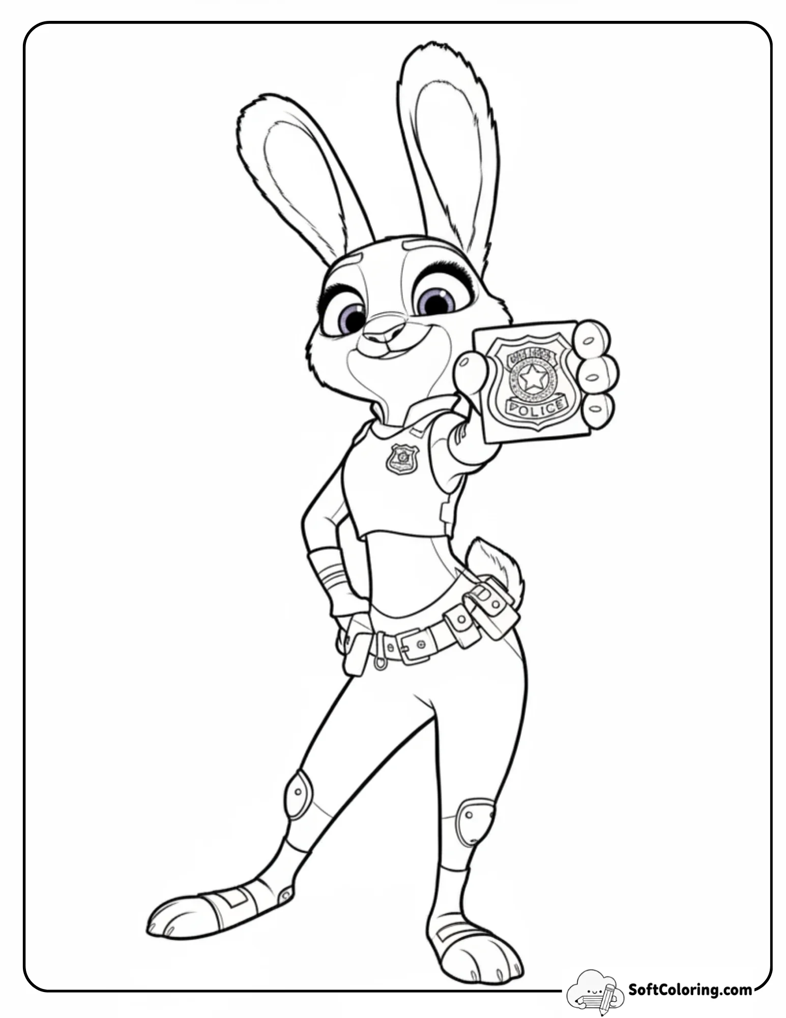 Officer Judy Hopps Showing Police Badge