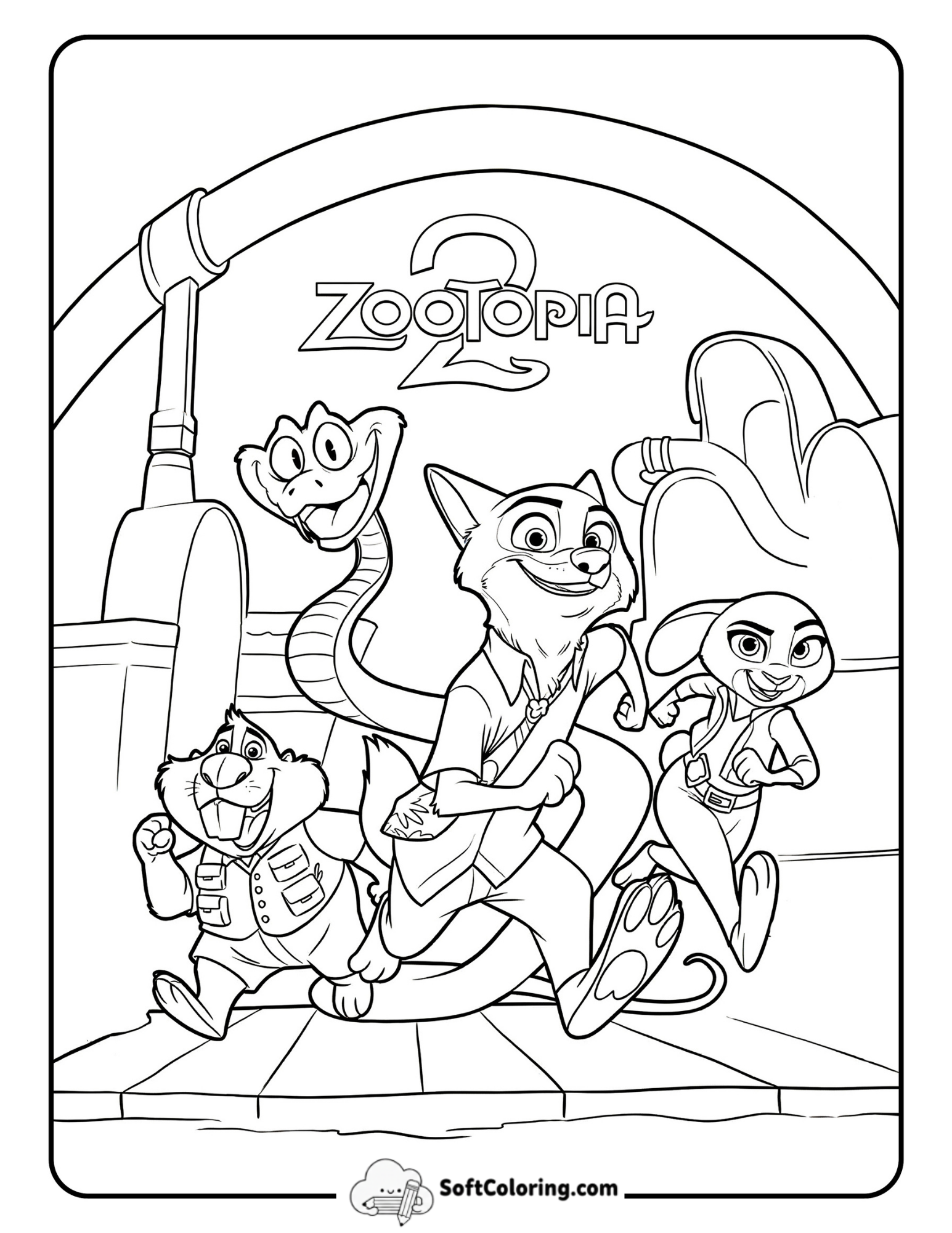 Judy, Nick, Gary, And Nibbles Run Forward Together