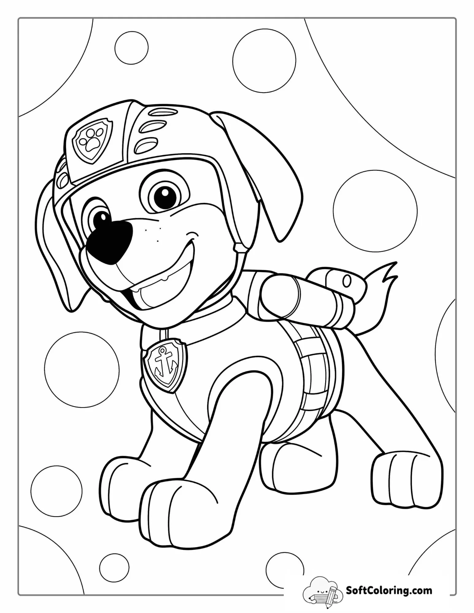 Coloring Page Of Zuma From Paw Patrol