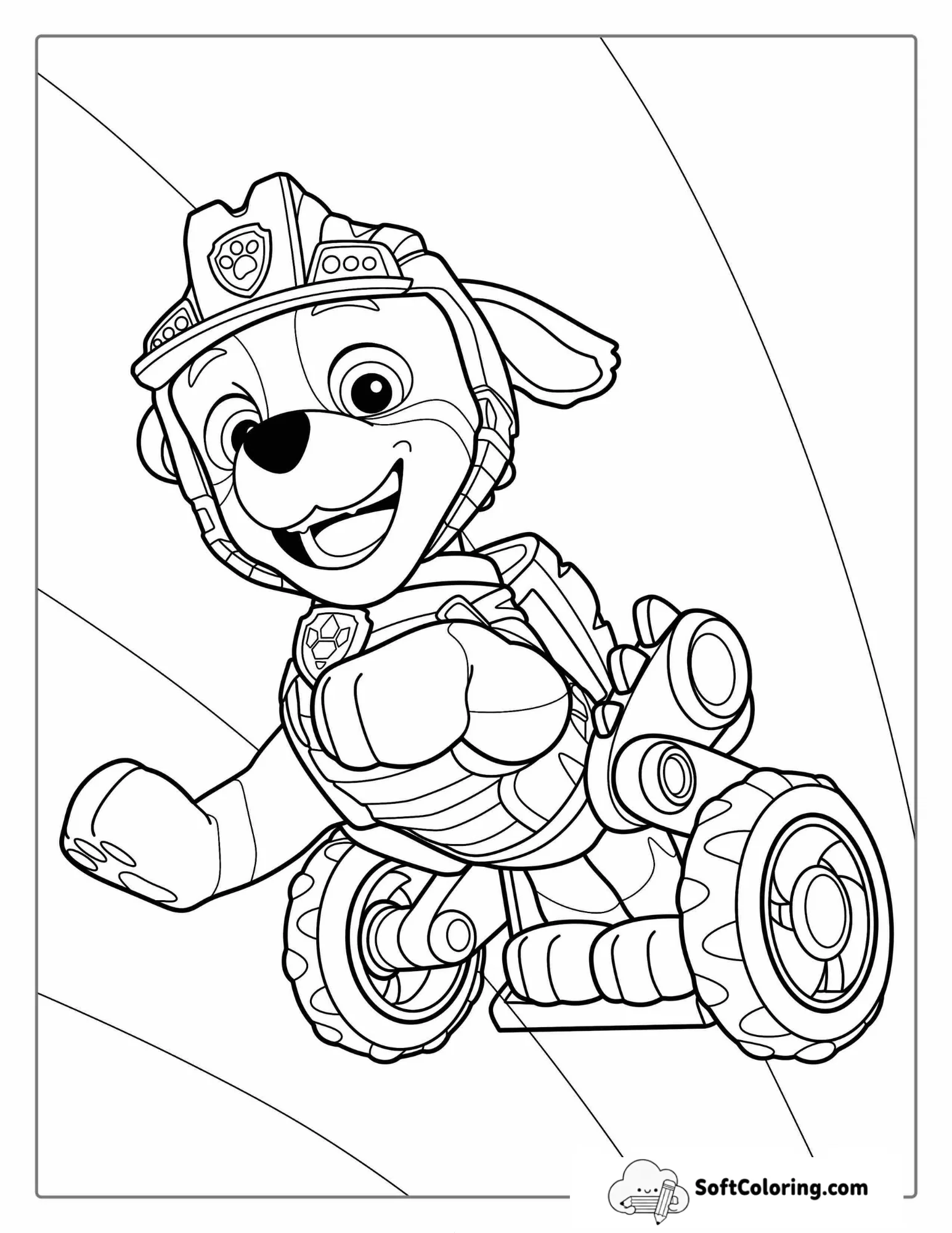 Coloring Sheet Of Rex In His Wheelchair