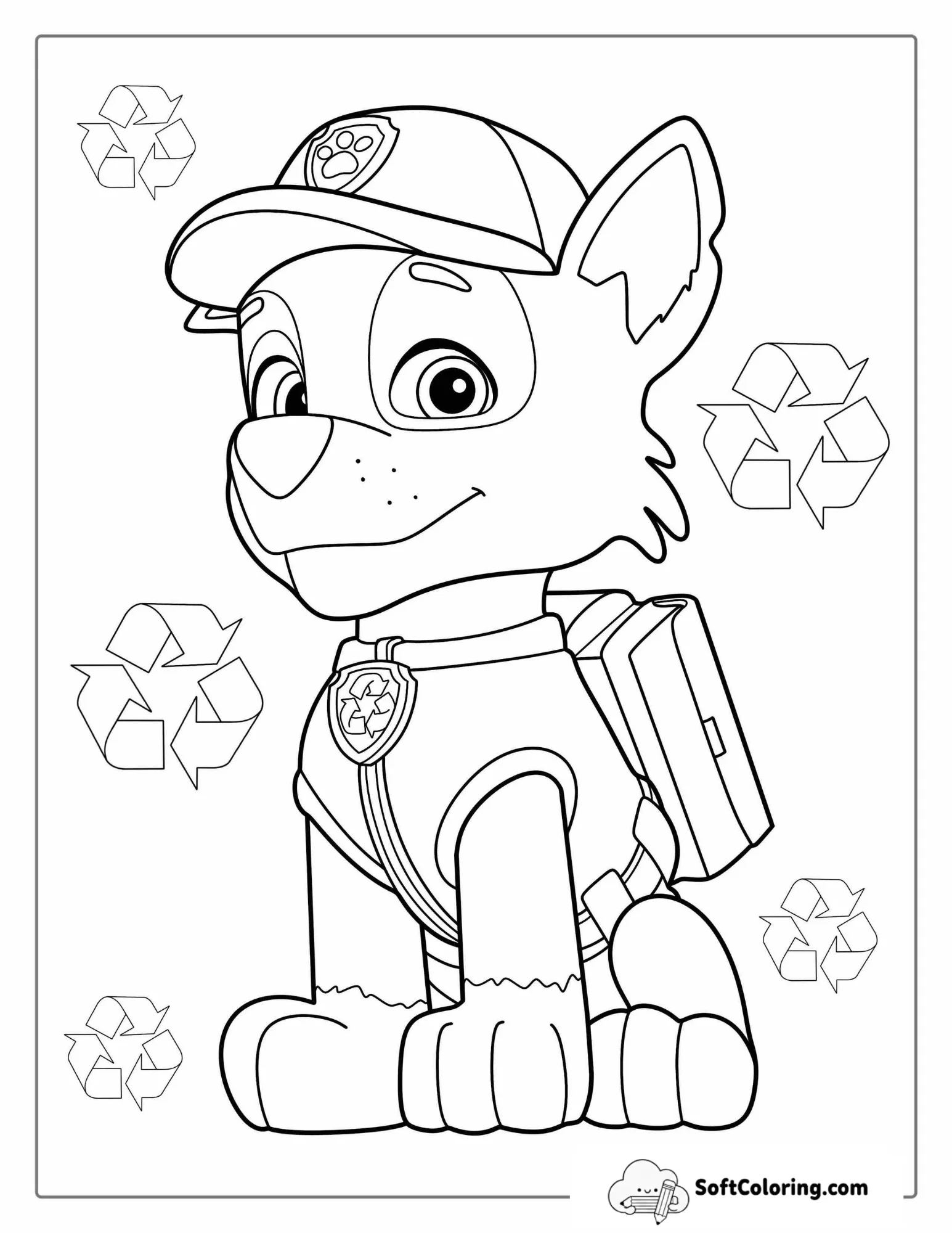 Cute Coloring Page Of Rocky