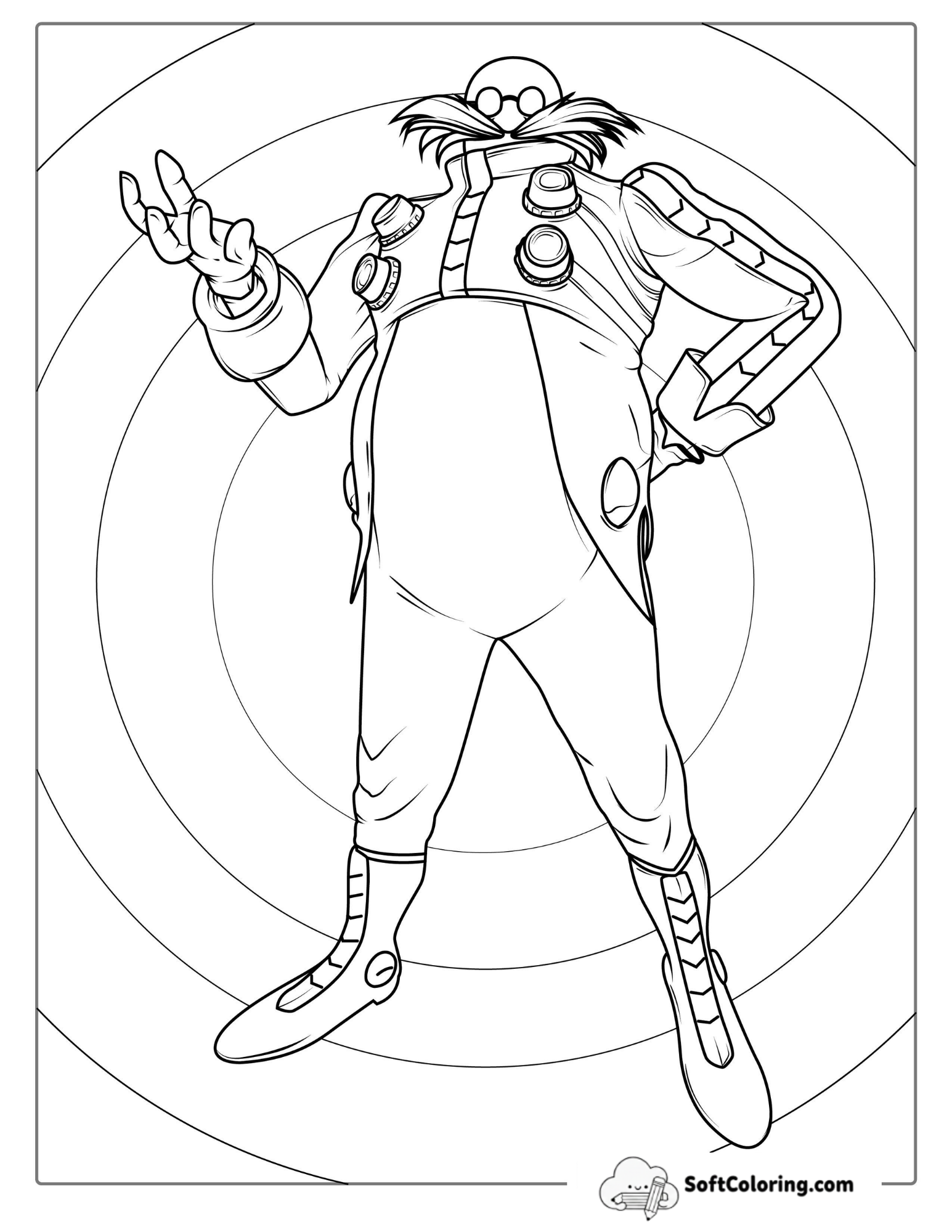 Doctor Ivo Eggman Robotnik Coloring Page