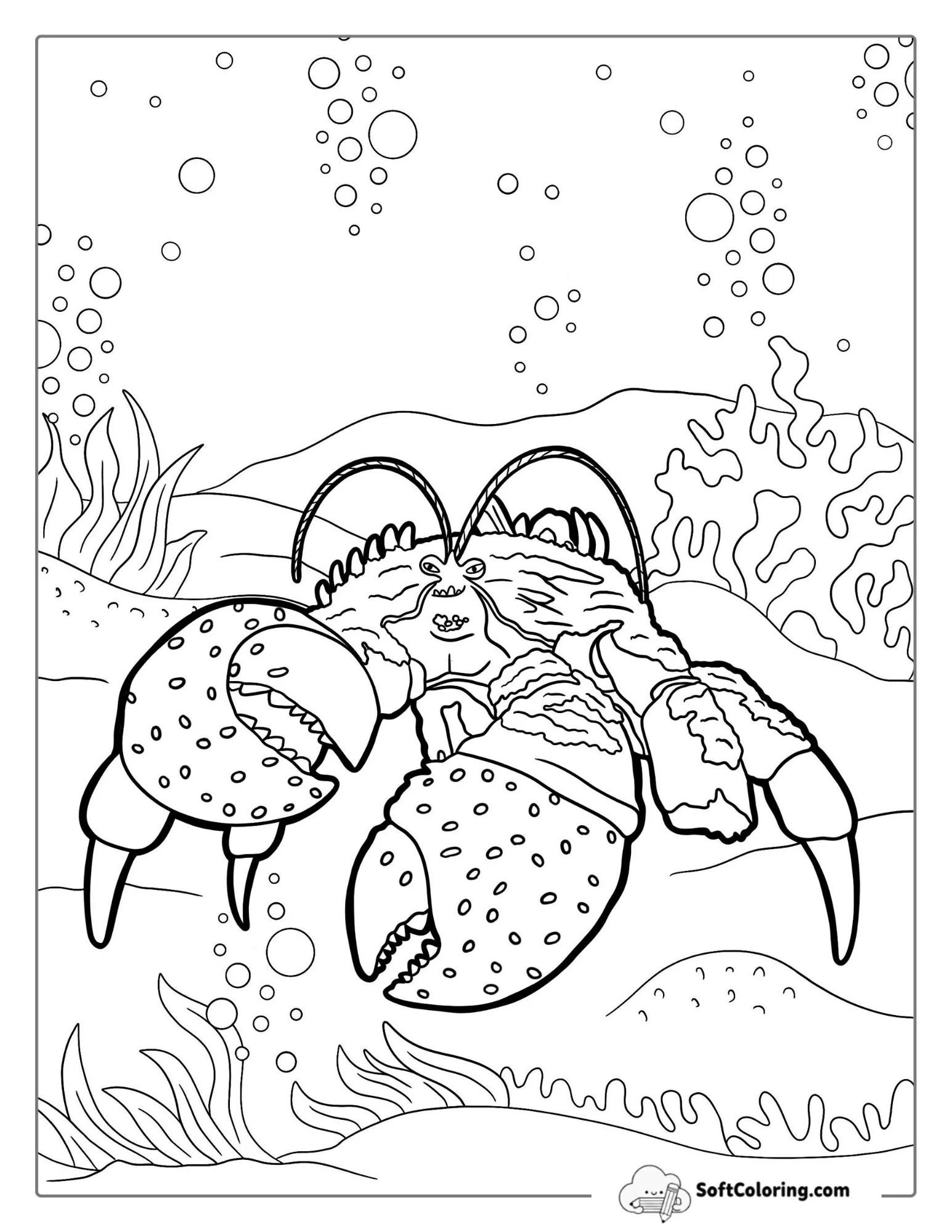 Evil Tamatoa The Crab Coloring Picture