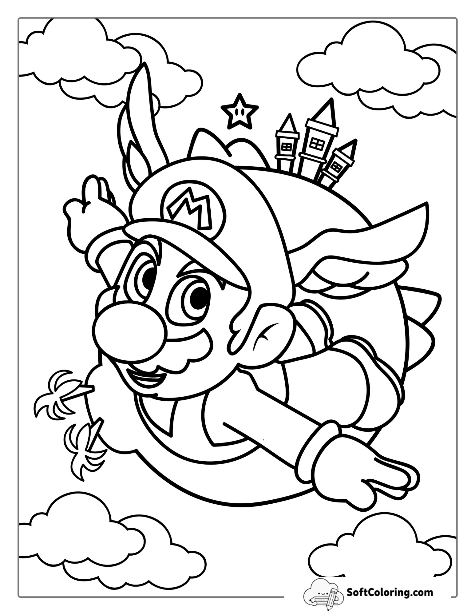 Flying Mario With Wings