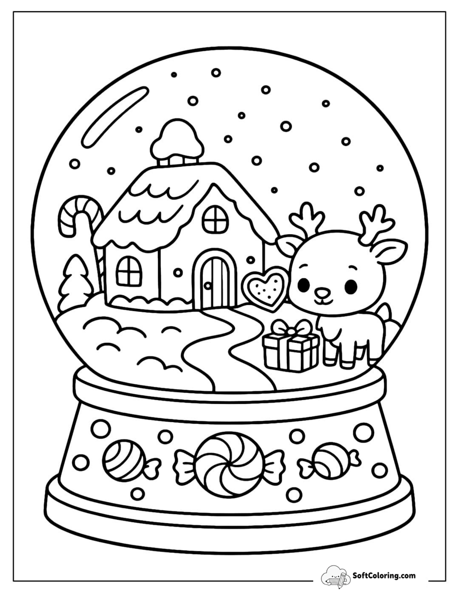 Gingerbread Village Snow Globe