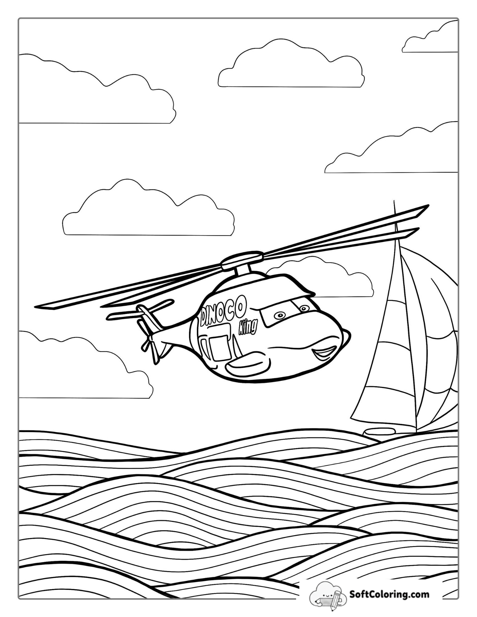 Helicopter From Cars Movie To Color