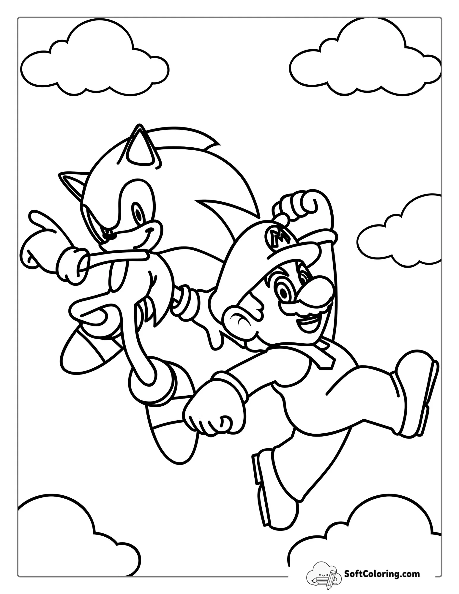 Mario And Sonic Coloring