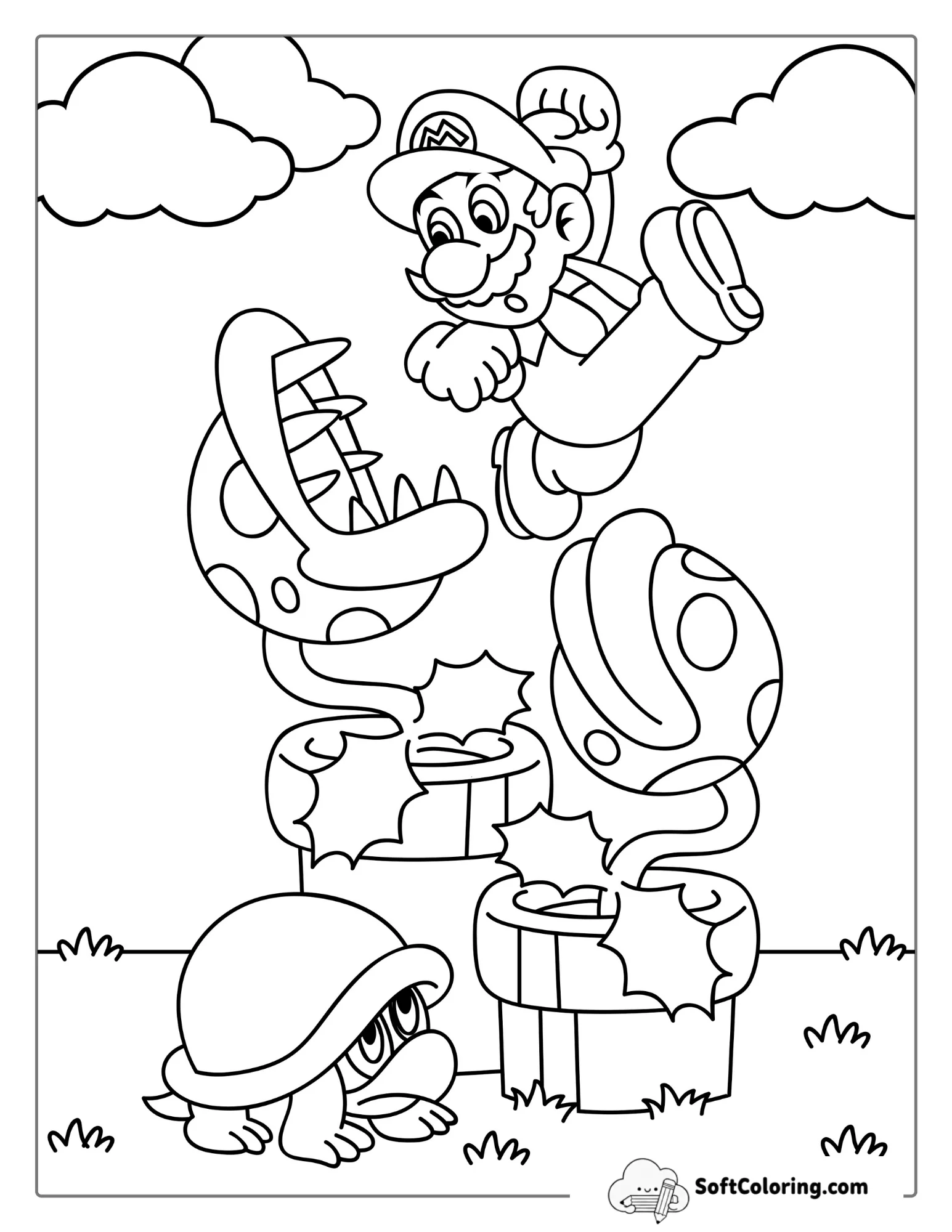 Mario Jumping Out Of Tunnel