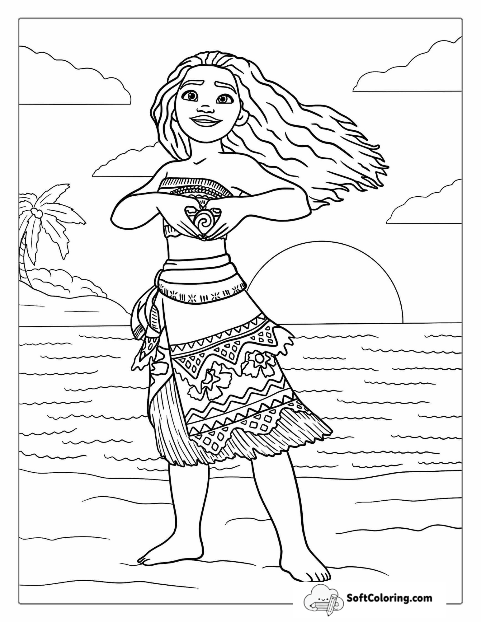 Moana Holding The Heart Of Te Fiti Stone