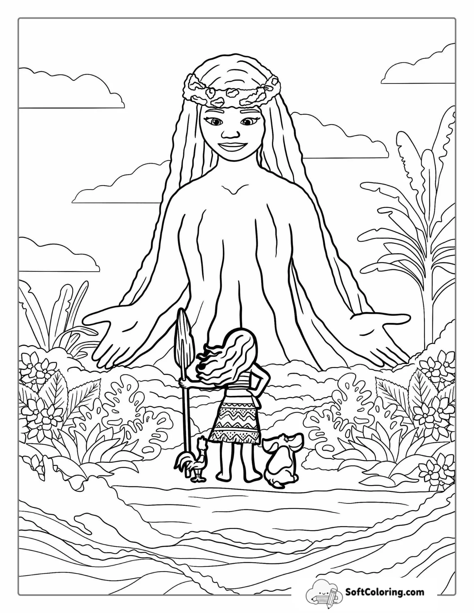 Mother Nature Te Fiti Coloring Page