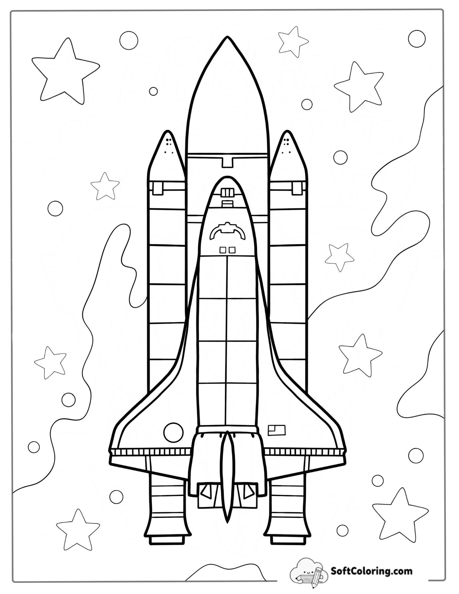 Nasa Space Shuttle Discovery Coloring Page
