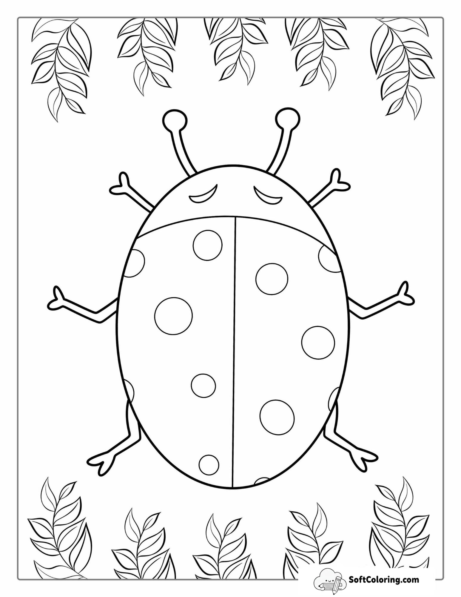 Outline Of A Ladybug Insect To Color