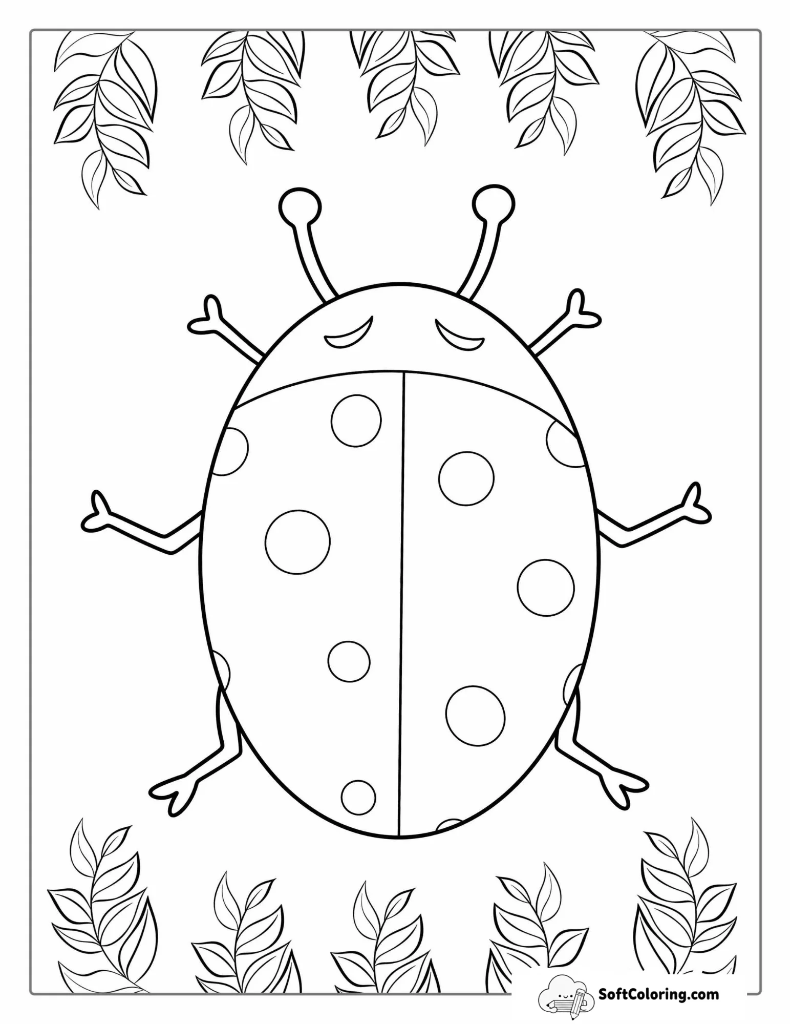 Outline Of A Ladybug Insect To Color