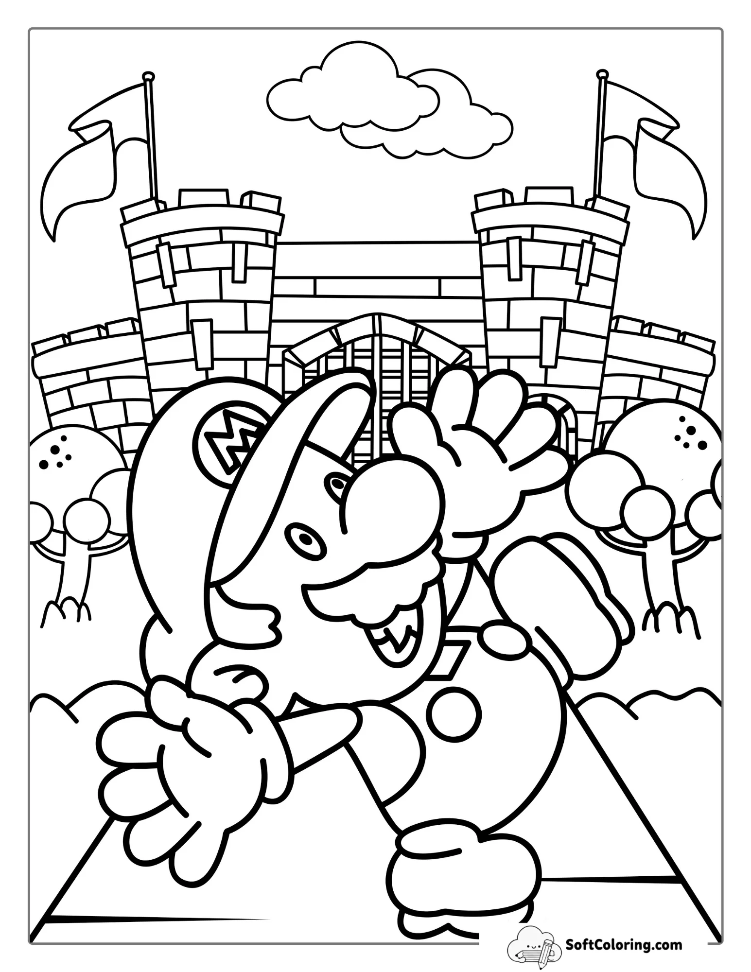 Paper Mario Coloring Page