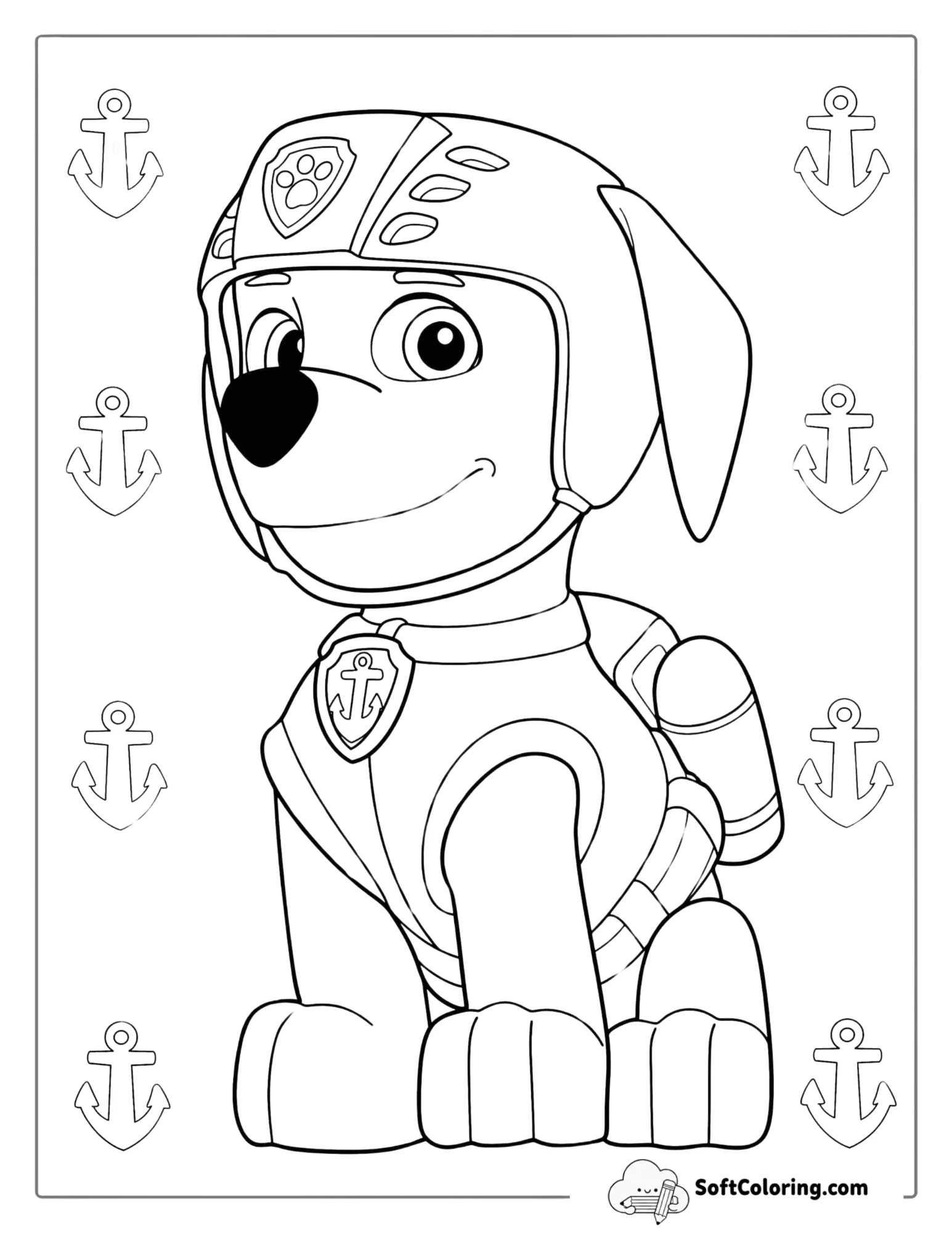 Paw Patrol Sea Rescue Coloring Page