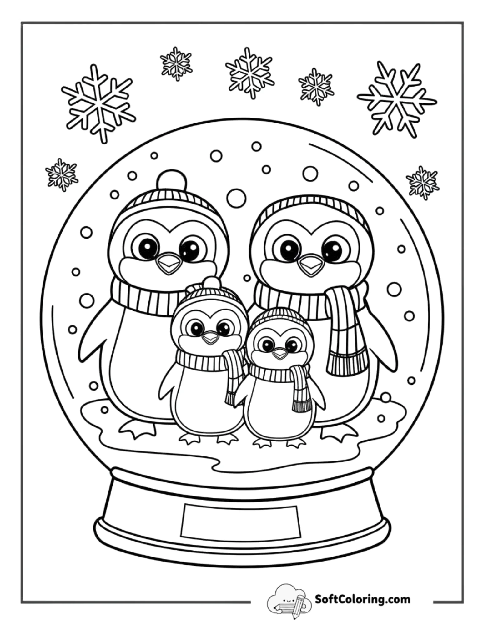 Penguin Family Snow Globe