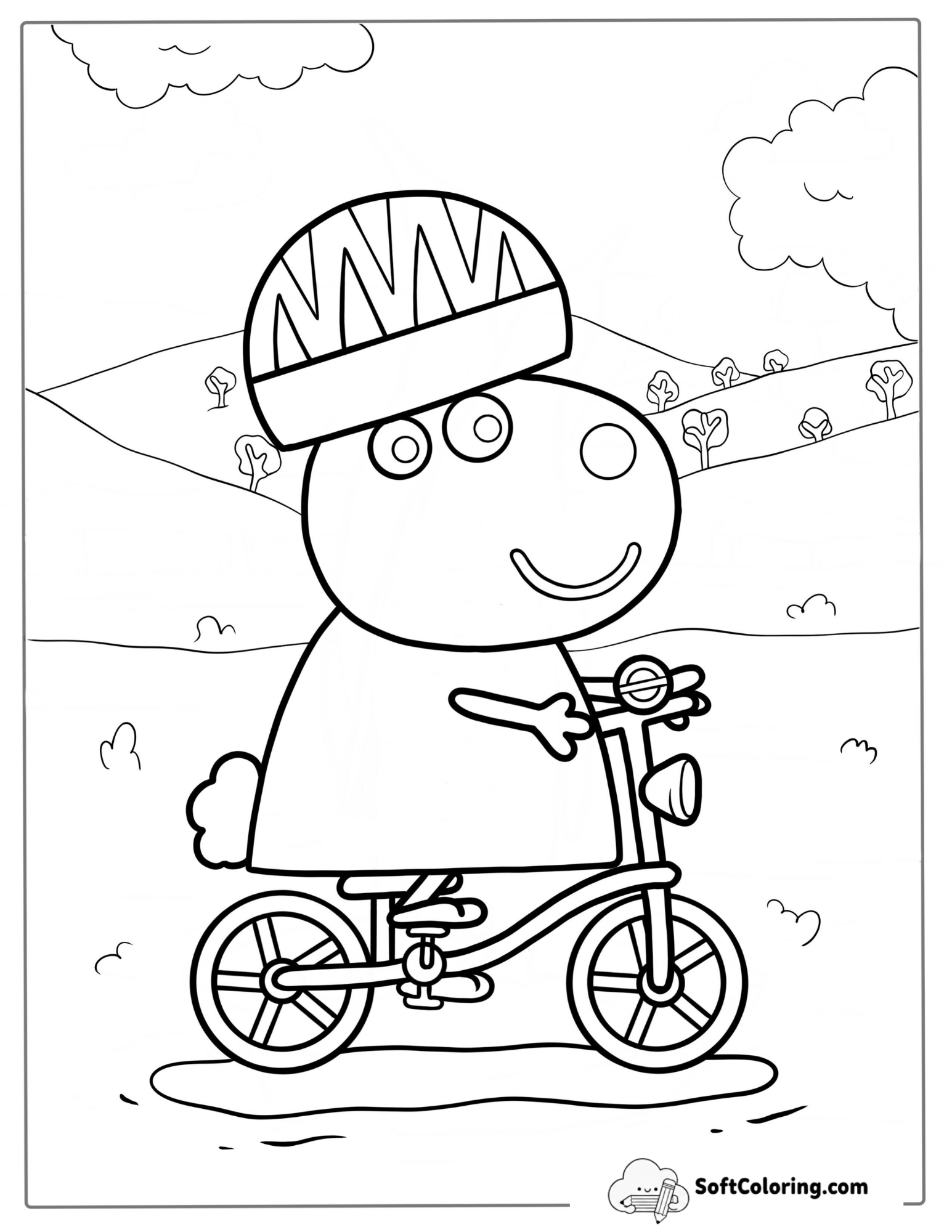 Peppa Pig Sheep Coloring For Preschoolers