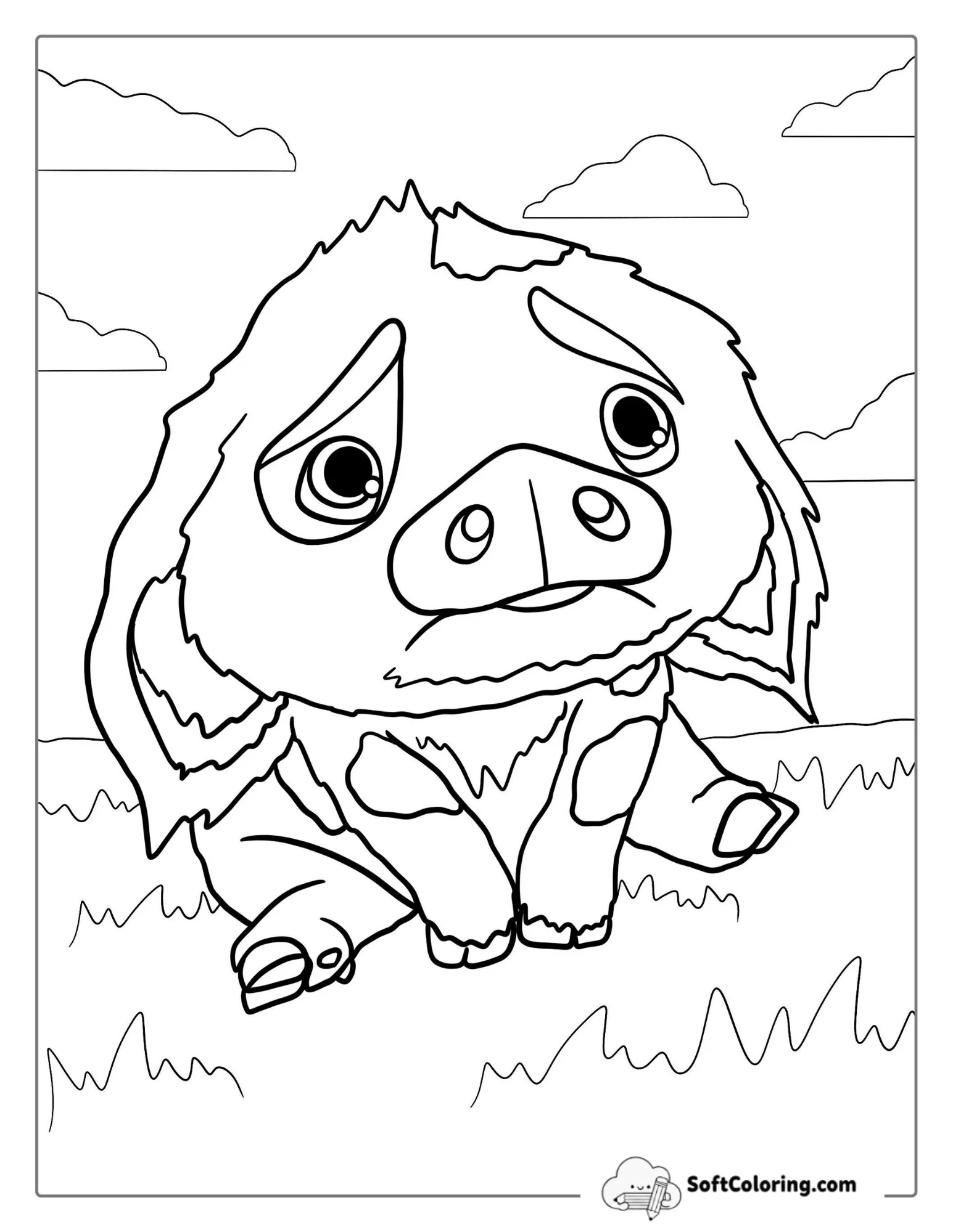 Pua The Pig From Moana To Color