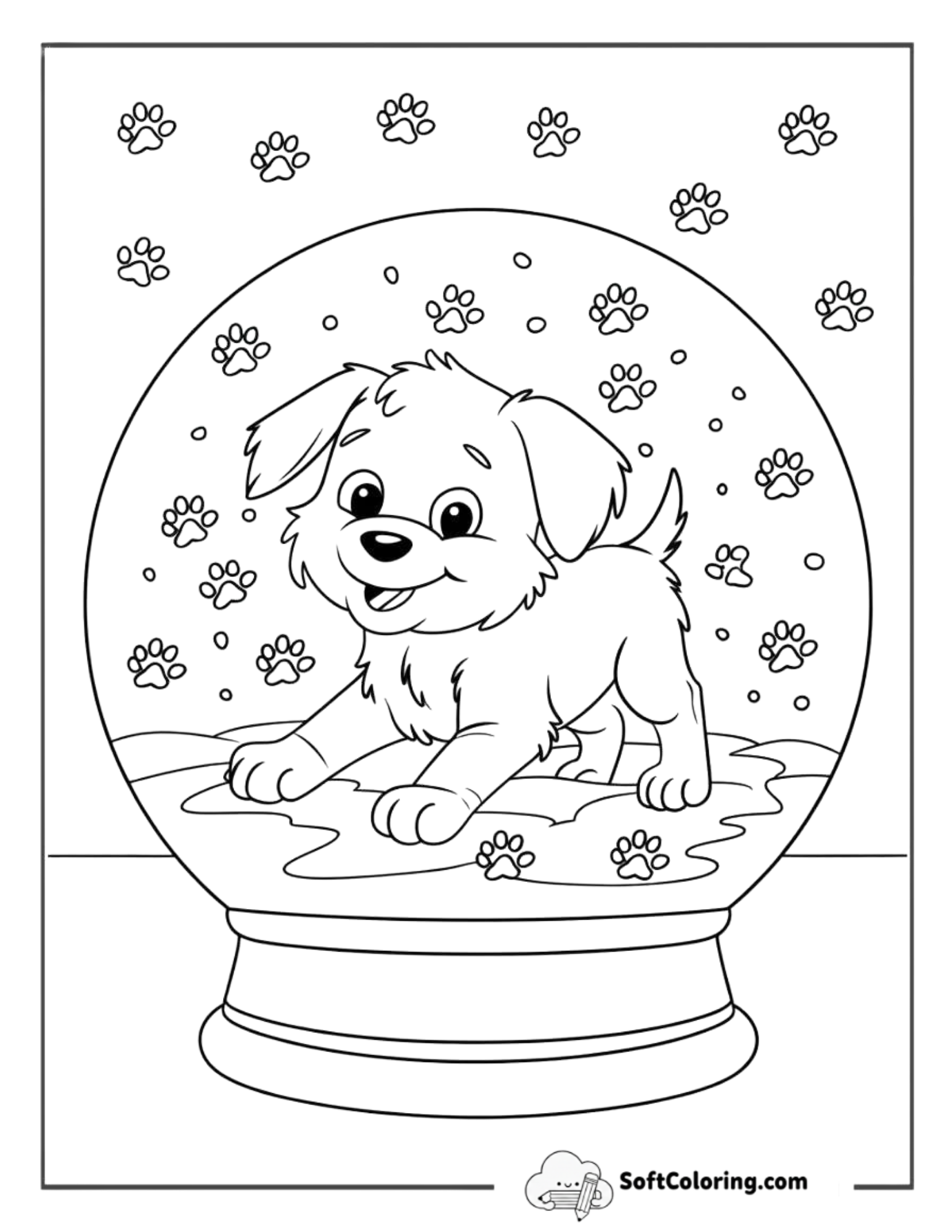 Snow Globe With A Puppy Inside Cute