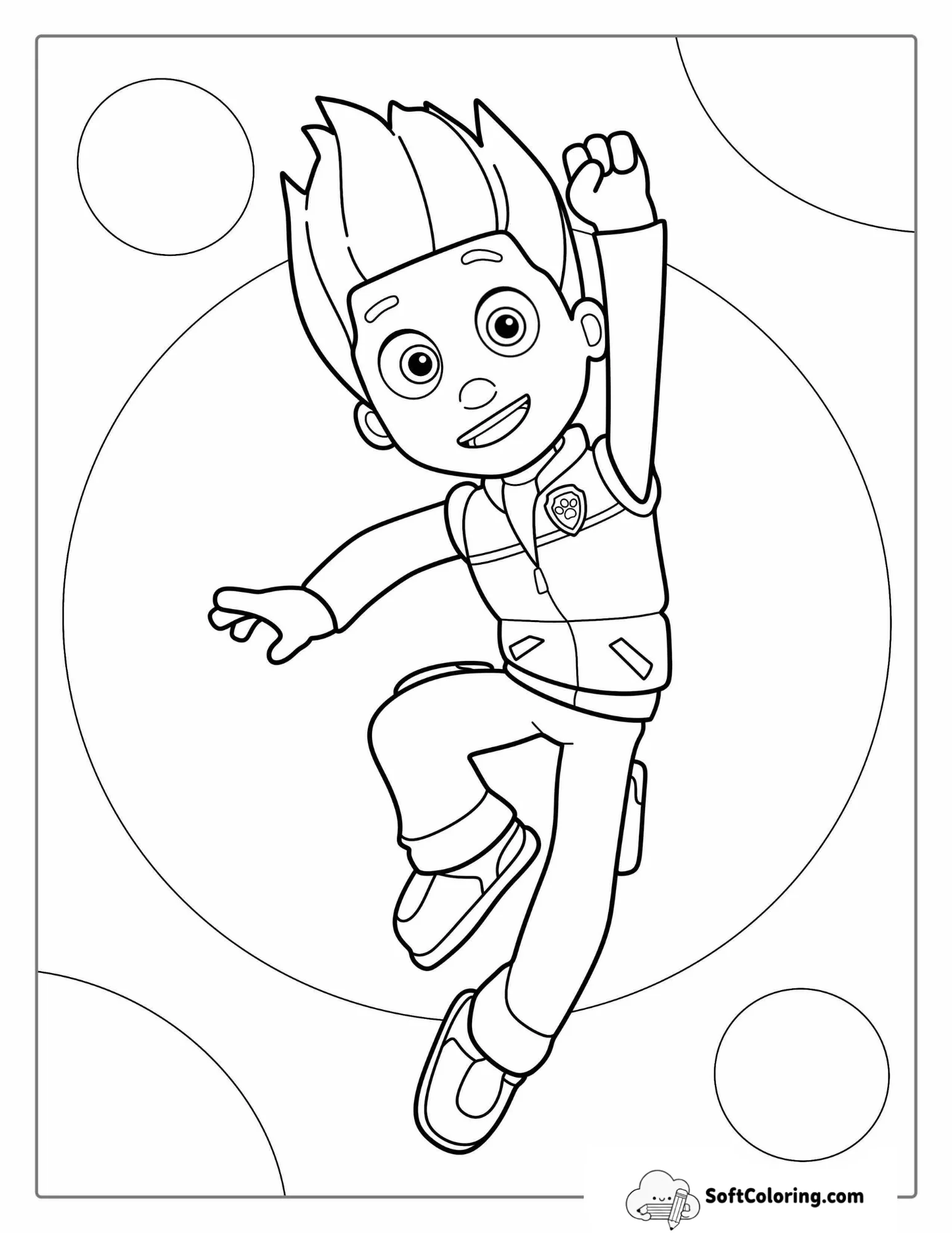 Ryder Character Coloring Sheet