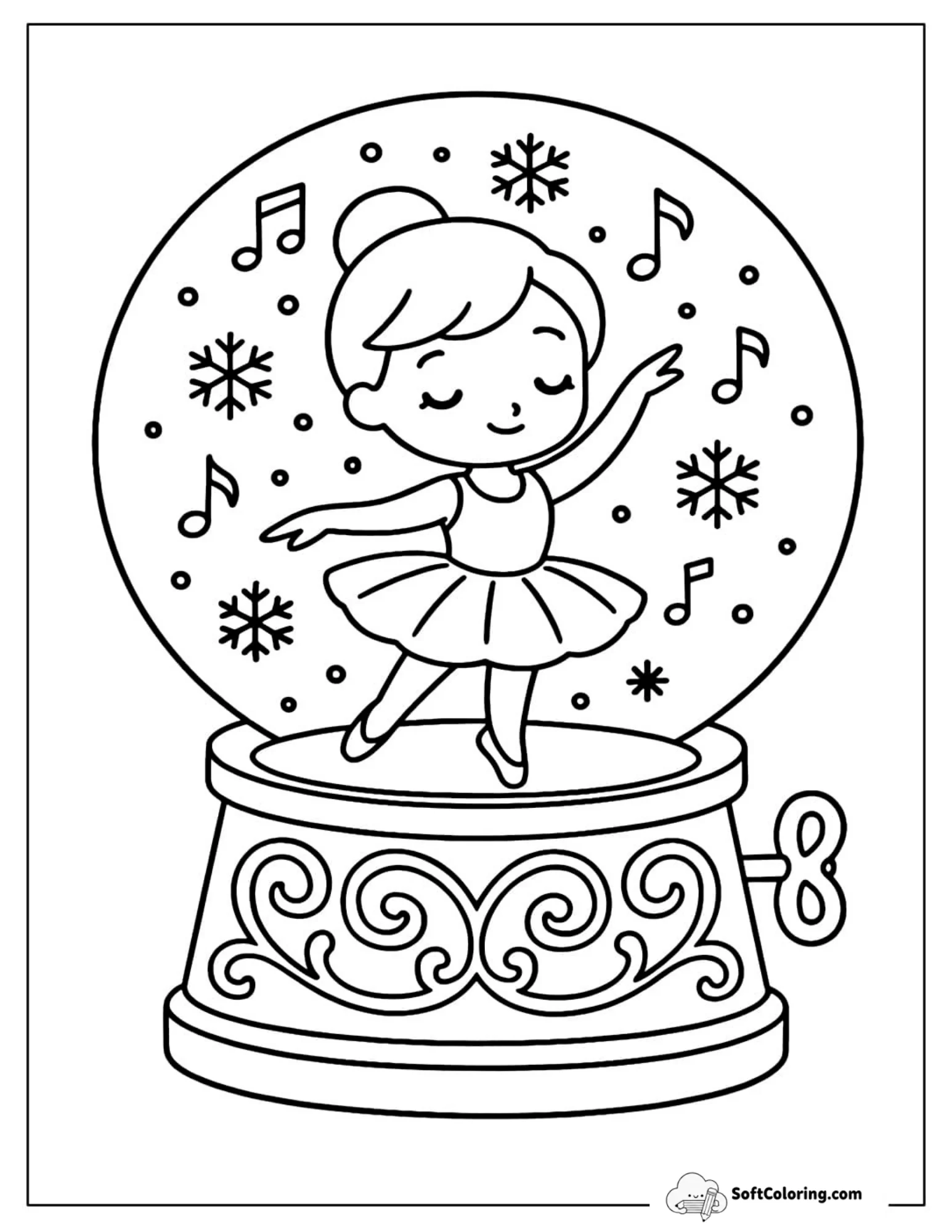 Snow Globe Music Box Ballerina