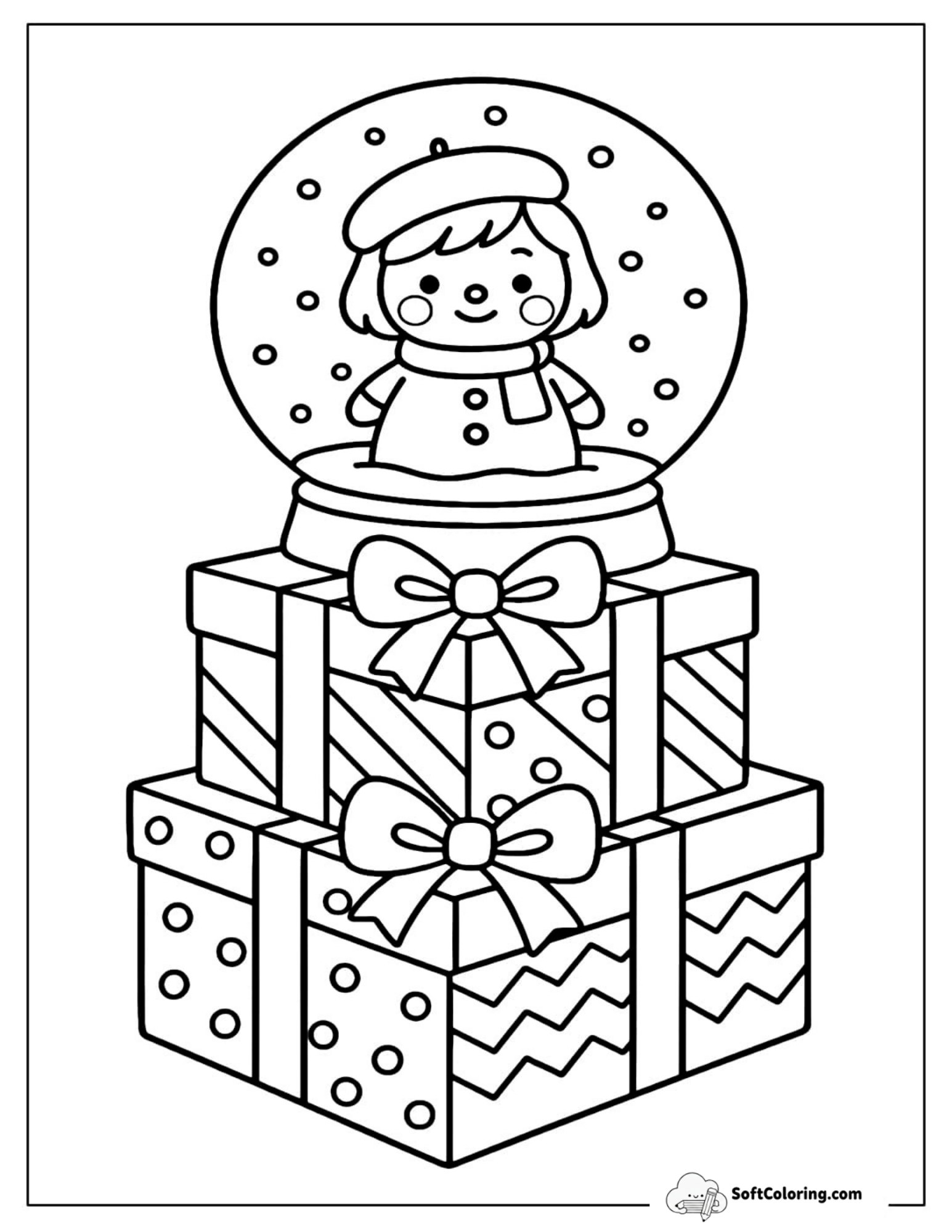 Snow Globe On Gift Boxes
