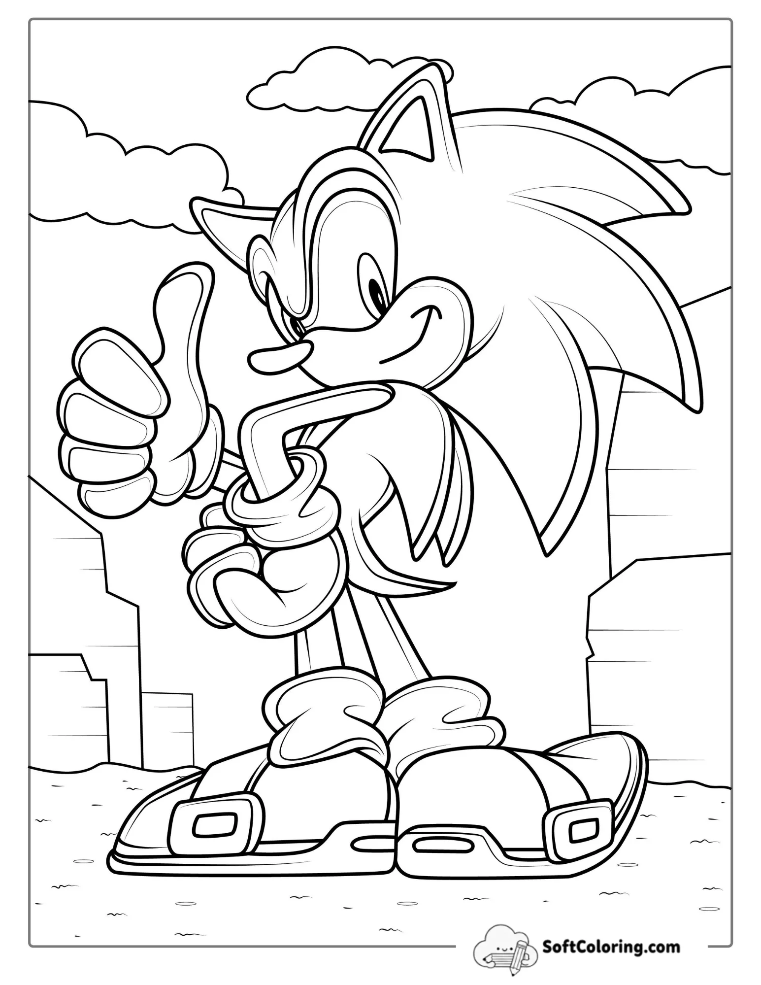 Sonic With Big Shoes