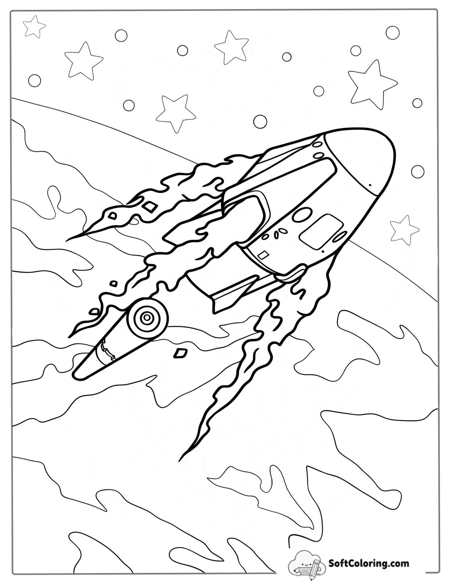 Spacex Dragon Capsule Coloring Page