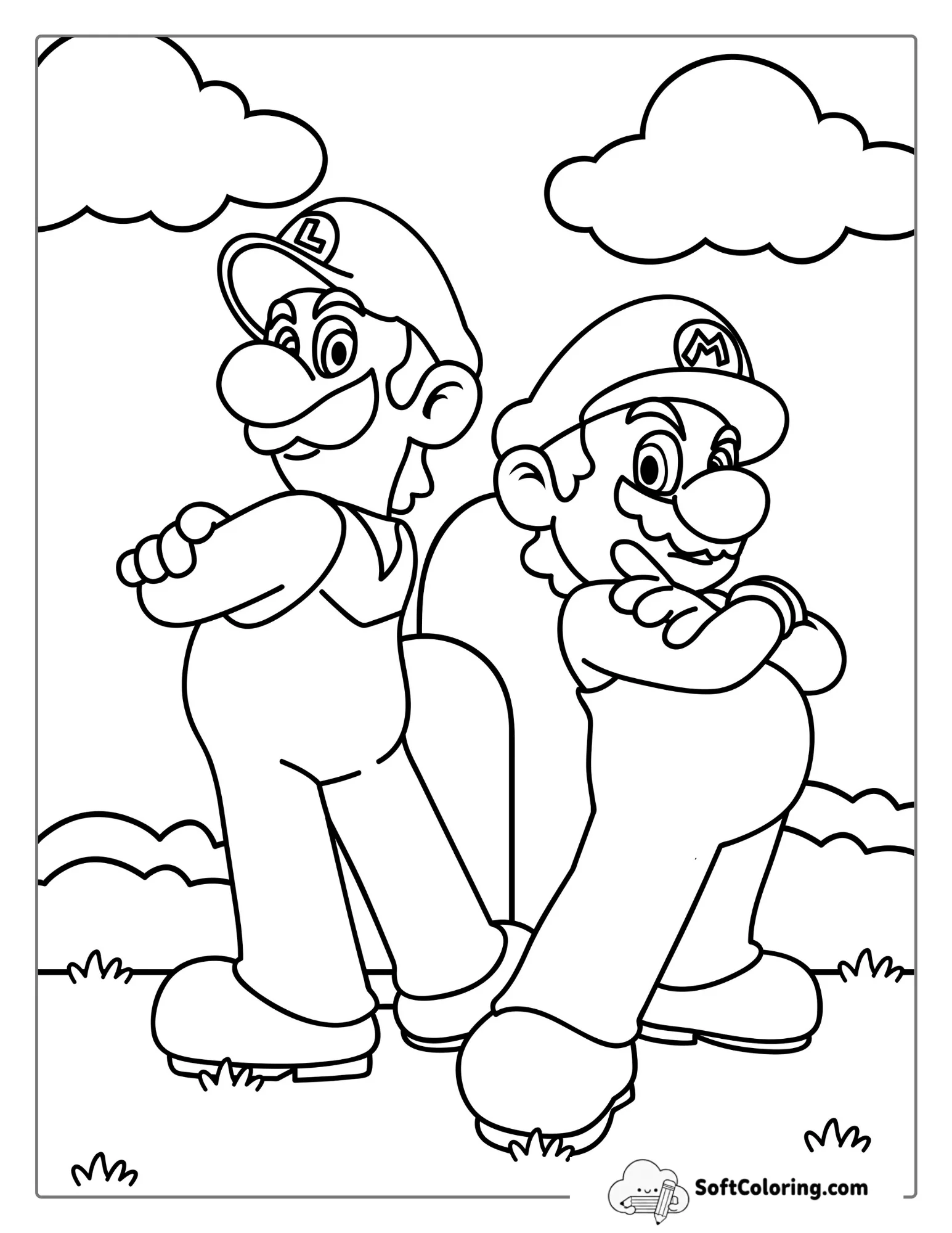 Super Mario Brothers Coloring Page