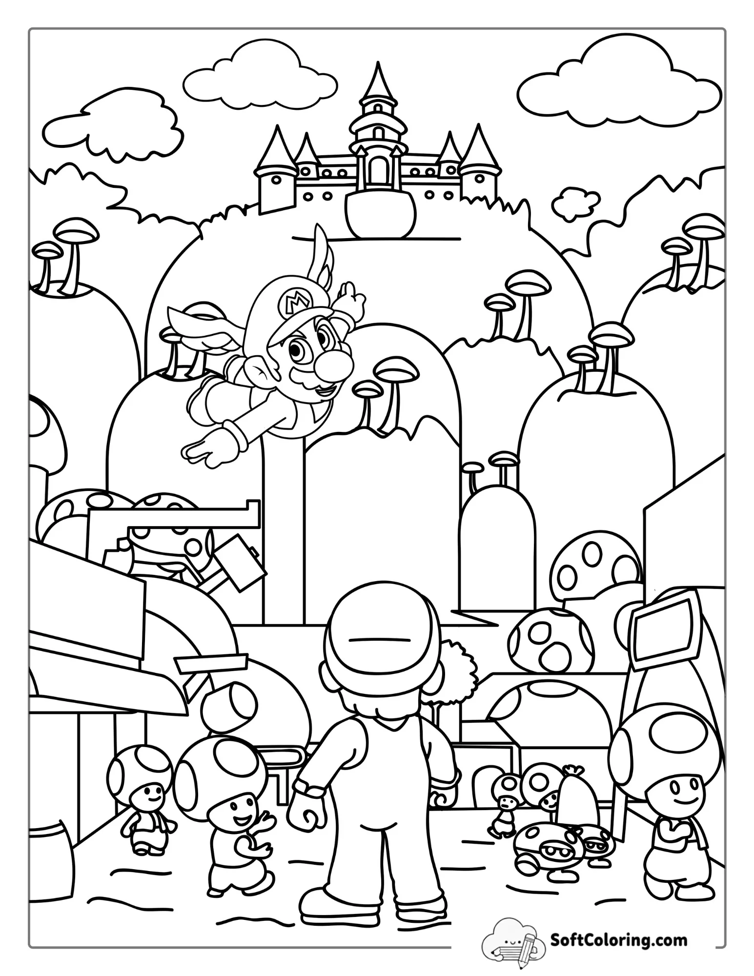 Super Mario Movie Poster Coloring Sheet