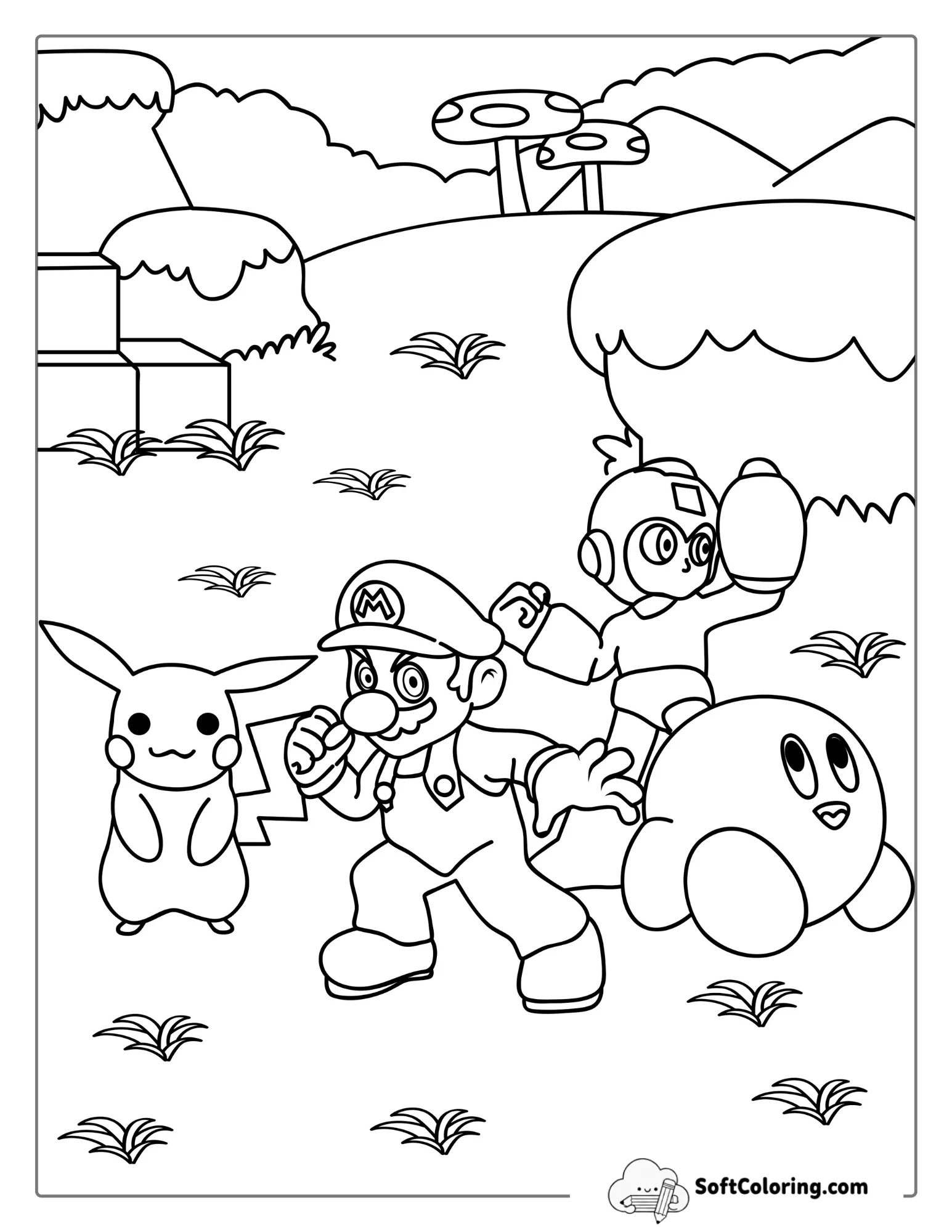 Super Smash Bros Coloring Page
