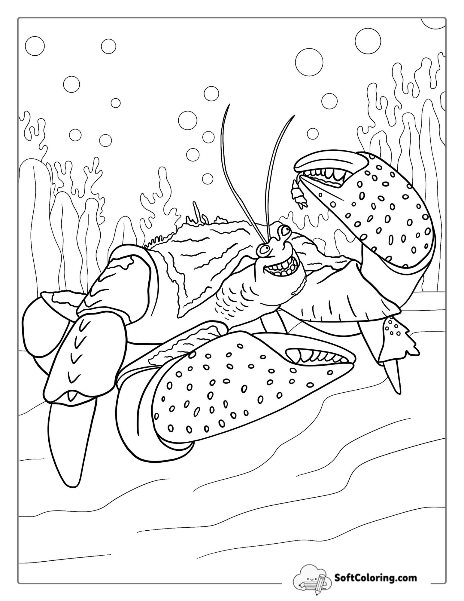 Tamatoa The Crab Coloring Sheet