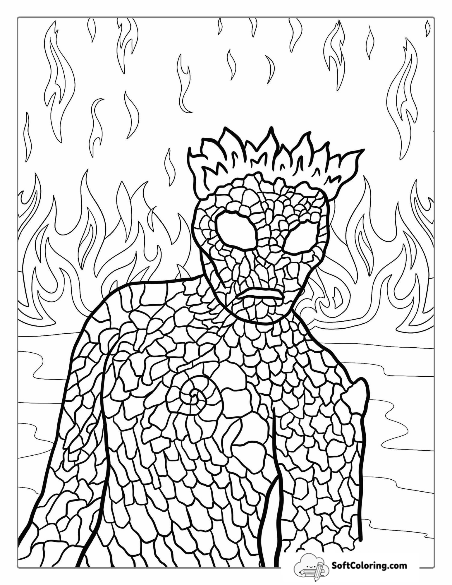 Te Kā Lava Monster From Moana To Color