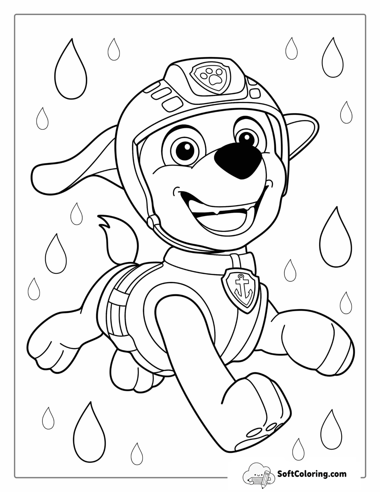 Zuma Water Rescue Dog From Paw Patrol To Color
