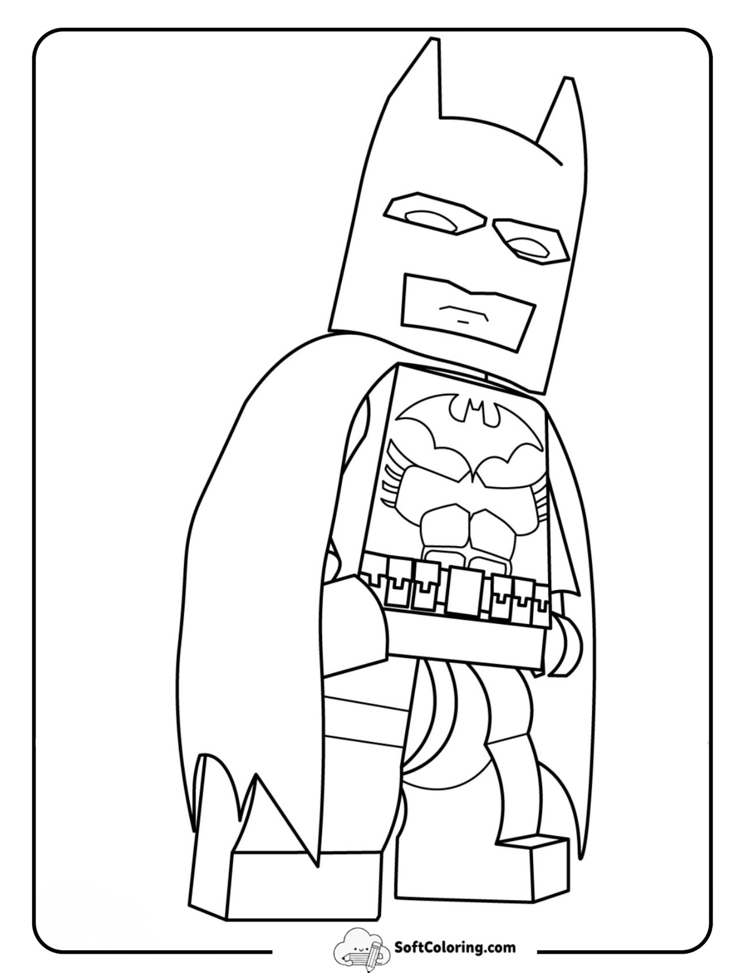 Lego Batman Minifigure Coloring Sheet