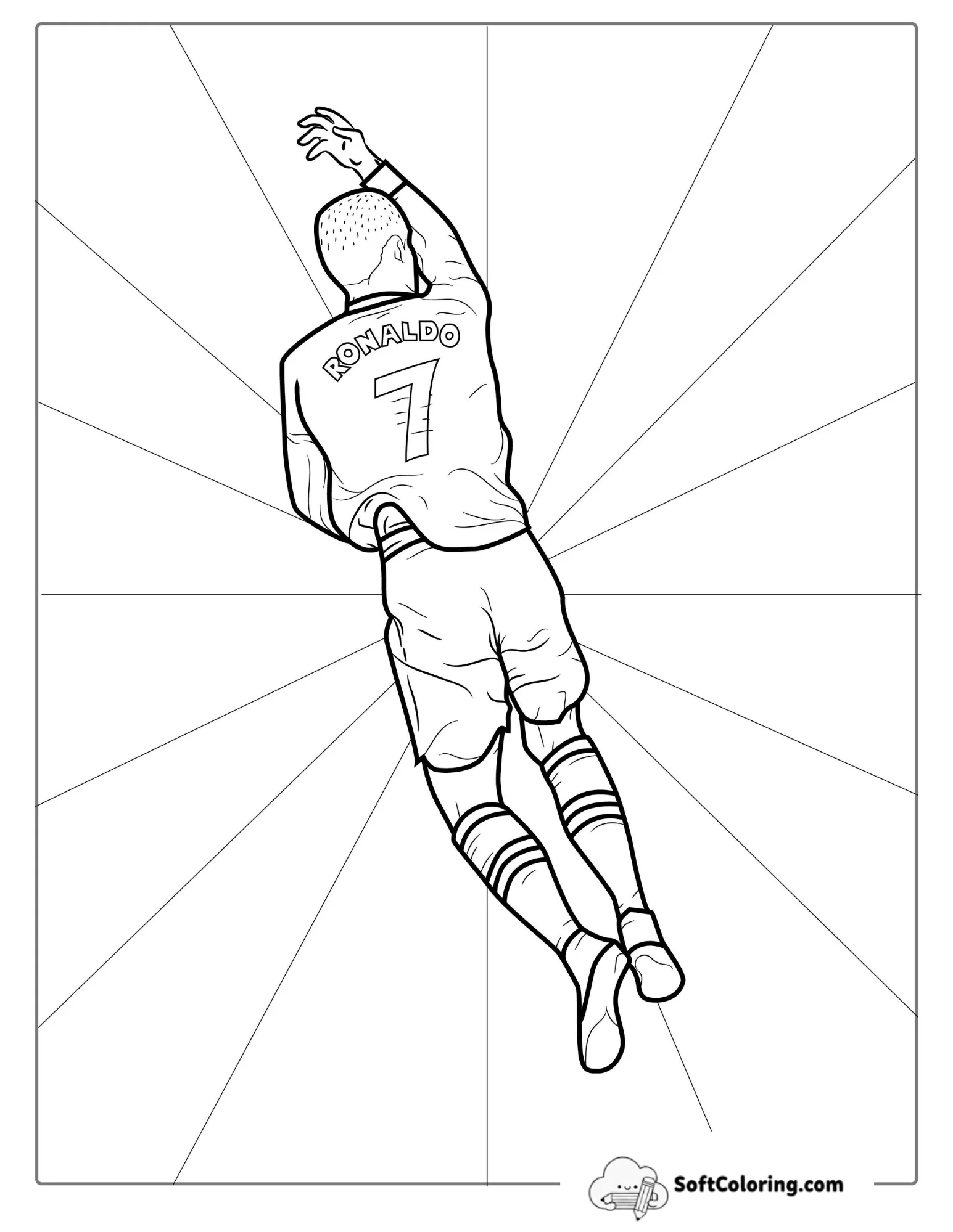 Cristiano Ronaldo After Scoring Coloring In