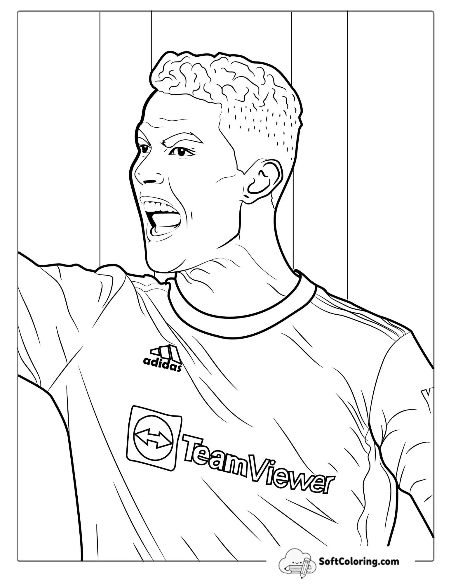 Cristiano Ronaldo Celebrating To Color